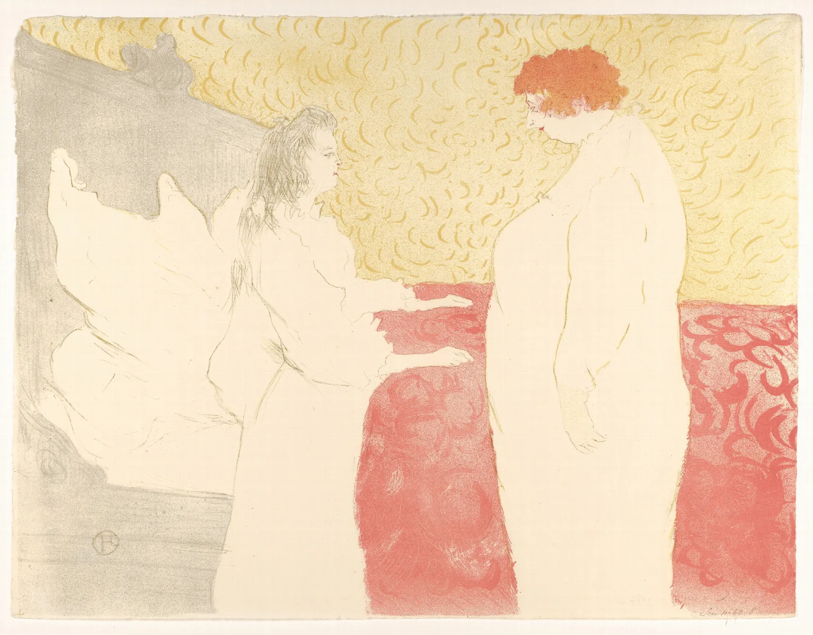 Getting Up Wall Art by Henri de Toulouse-Lautrec - Canvas Print