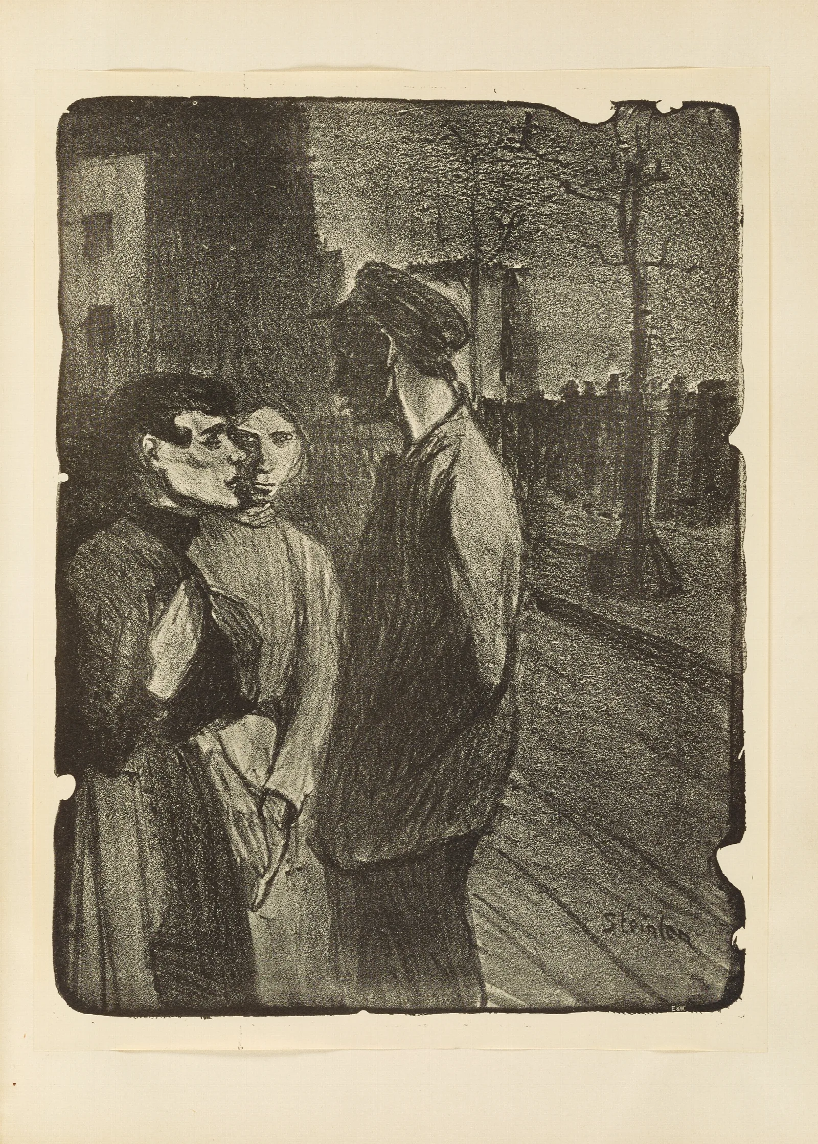 In The Suburbs 4 Wall Art by Théophile Alexandre Steinlen - Canvas Print