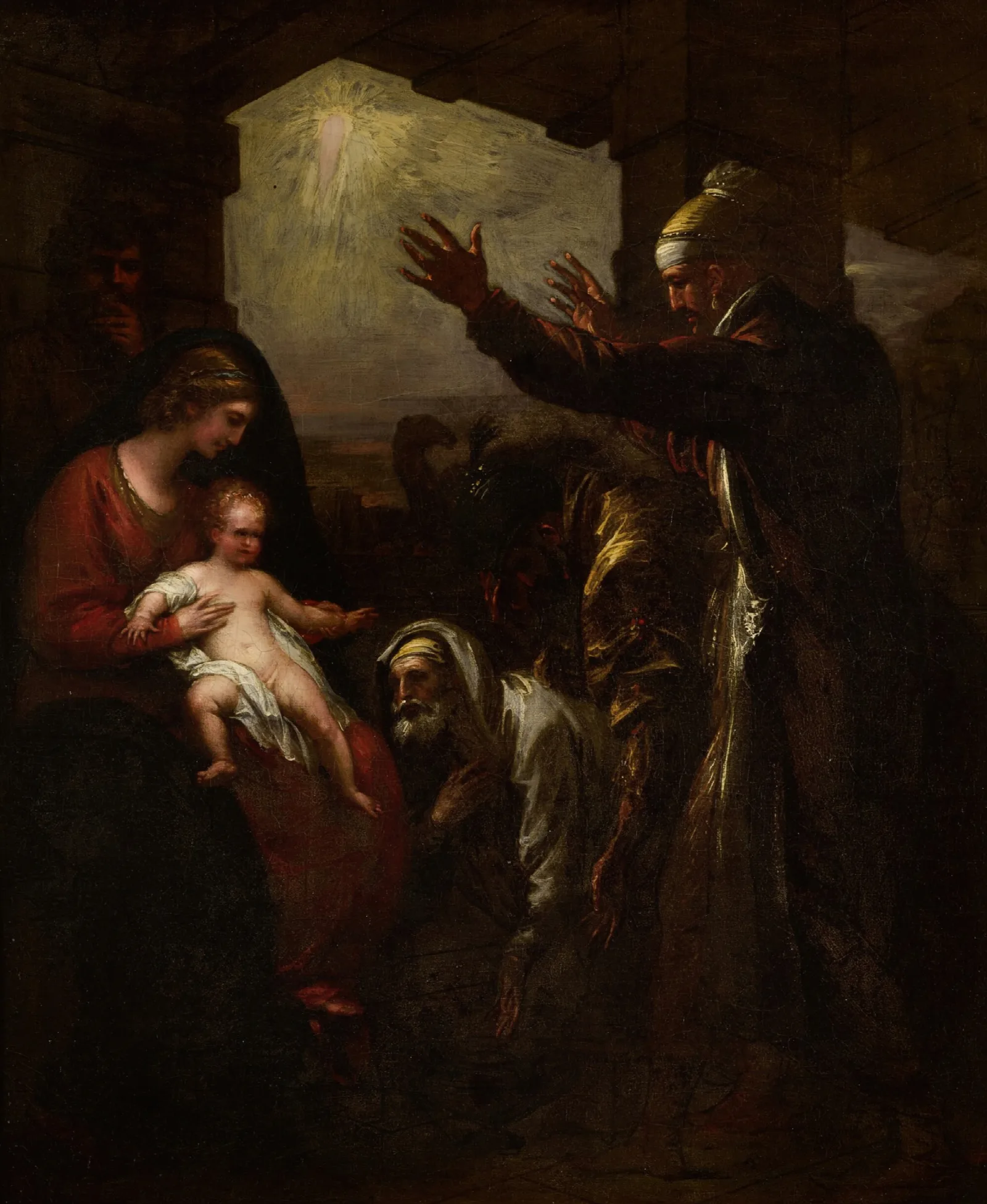 The Wise Mens Offering Wall Art by Benjamin West - Canvas Print