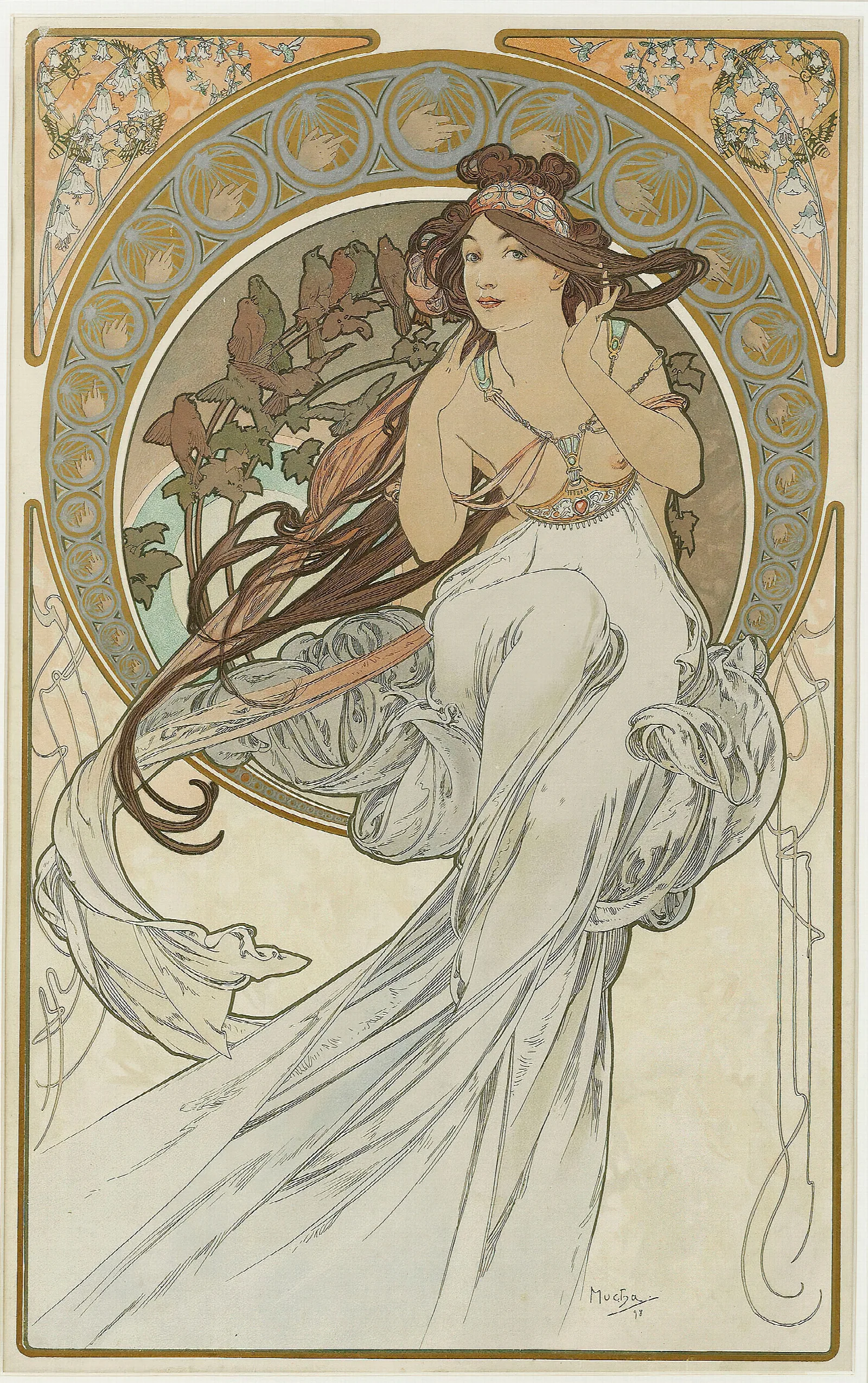 The Arts 1 Wall Art by Alphonse Mucha - Canvas Print