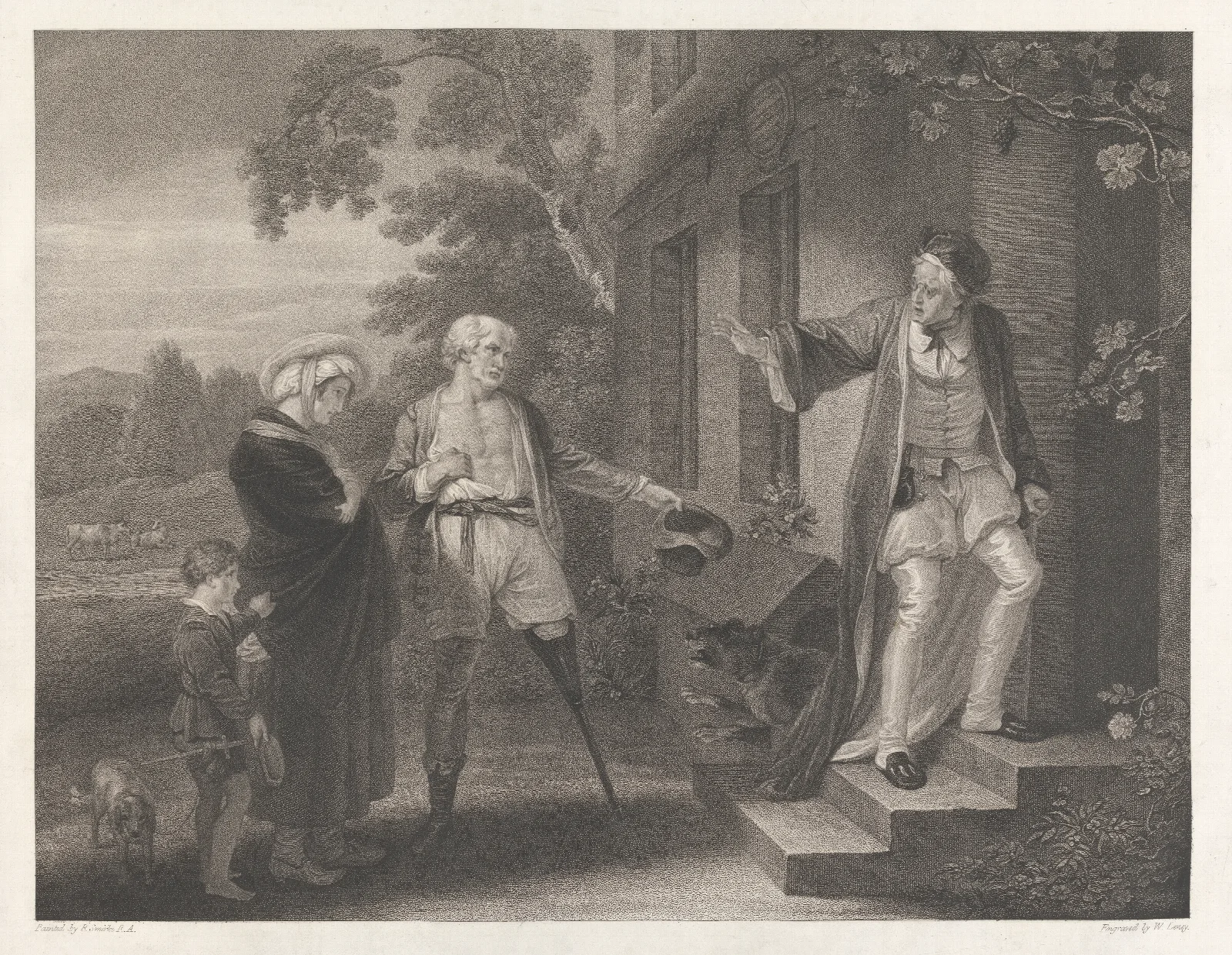 As You Like It Act Ii Scene Vii The Seven Ages Man Sixth Age Wall Art by Robert Smirke - Canvas Print