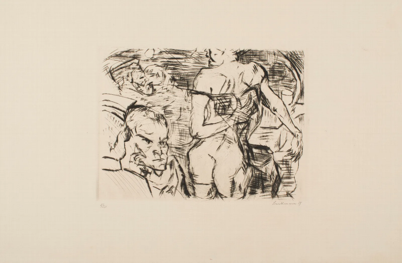 Brothel In Ghent Wall Art by Max Beckmann - Canvas Print