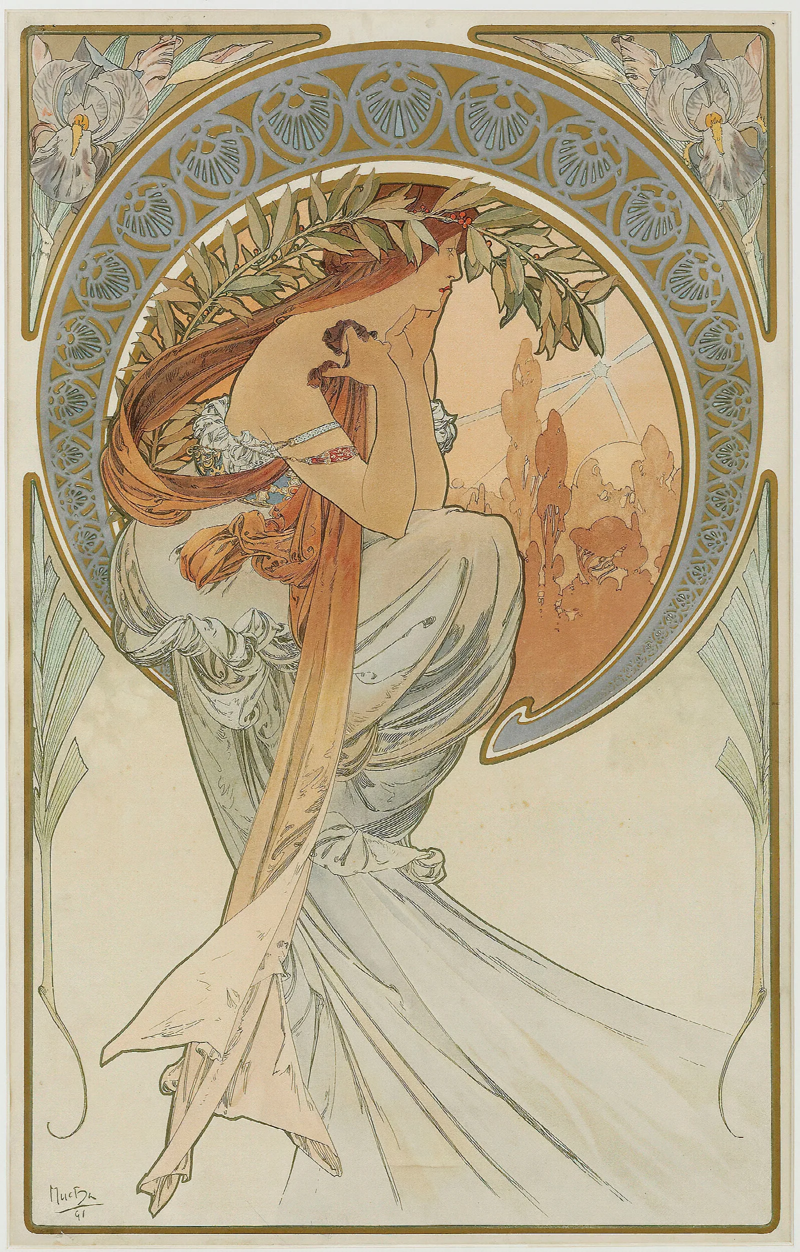 The Arts 4 Wall Art by Alphonse Mucha - Canvas Print