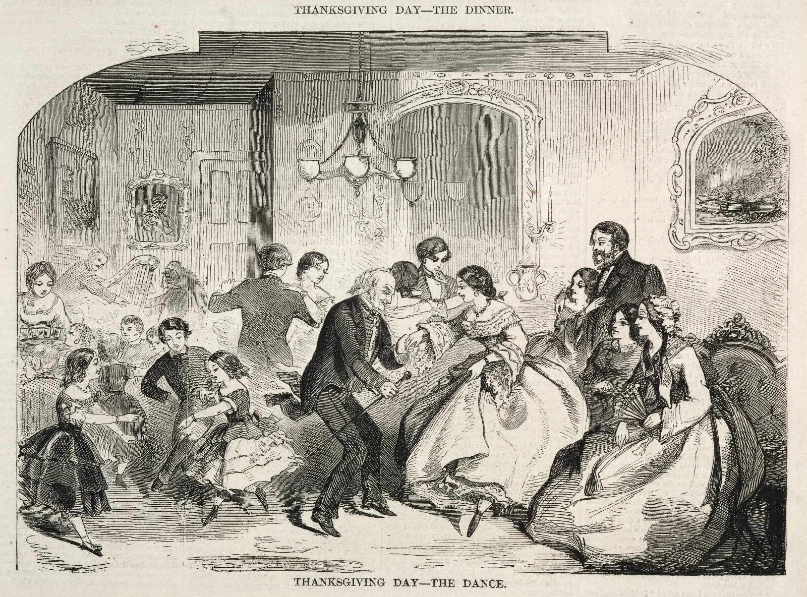 Thanksgiving Day The Dance Wall Art by Winslow Homer - Canvas Print