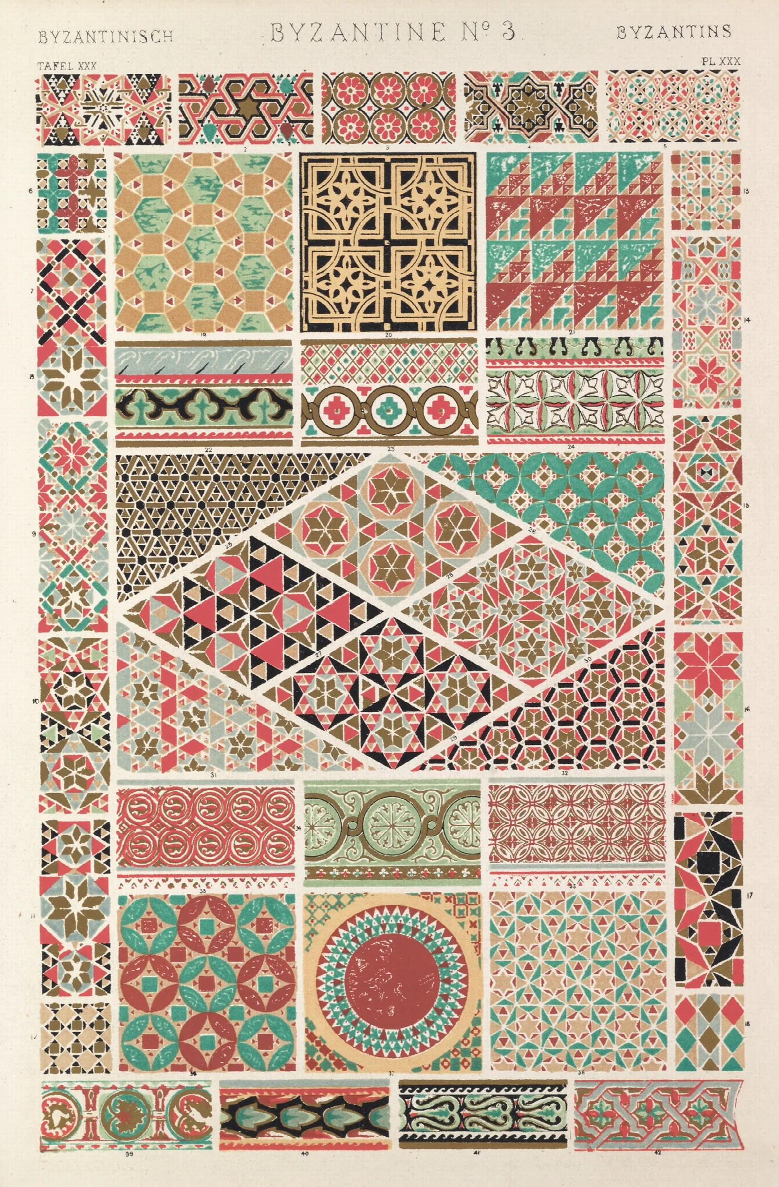 Byzantine No 3 Wall Art by Owen Jones - Canvas Print