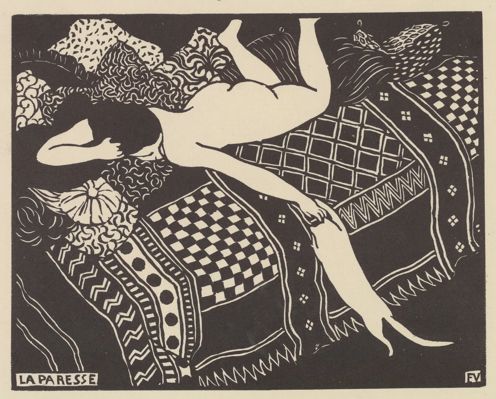 La Paresse Wall Art by Félix Vallotton - Canvas Print
