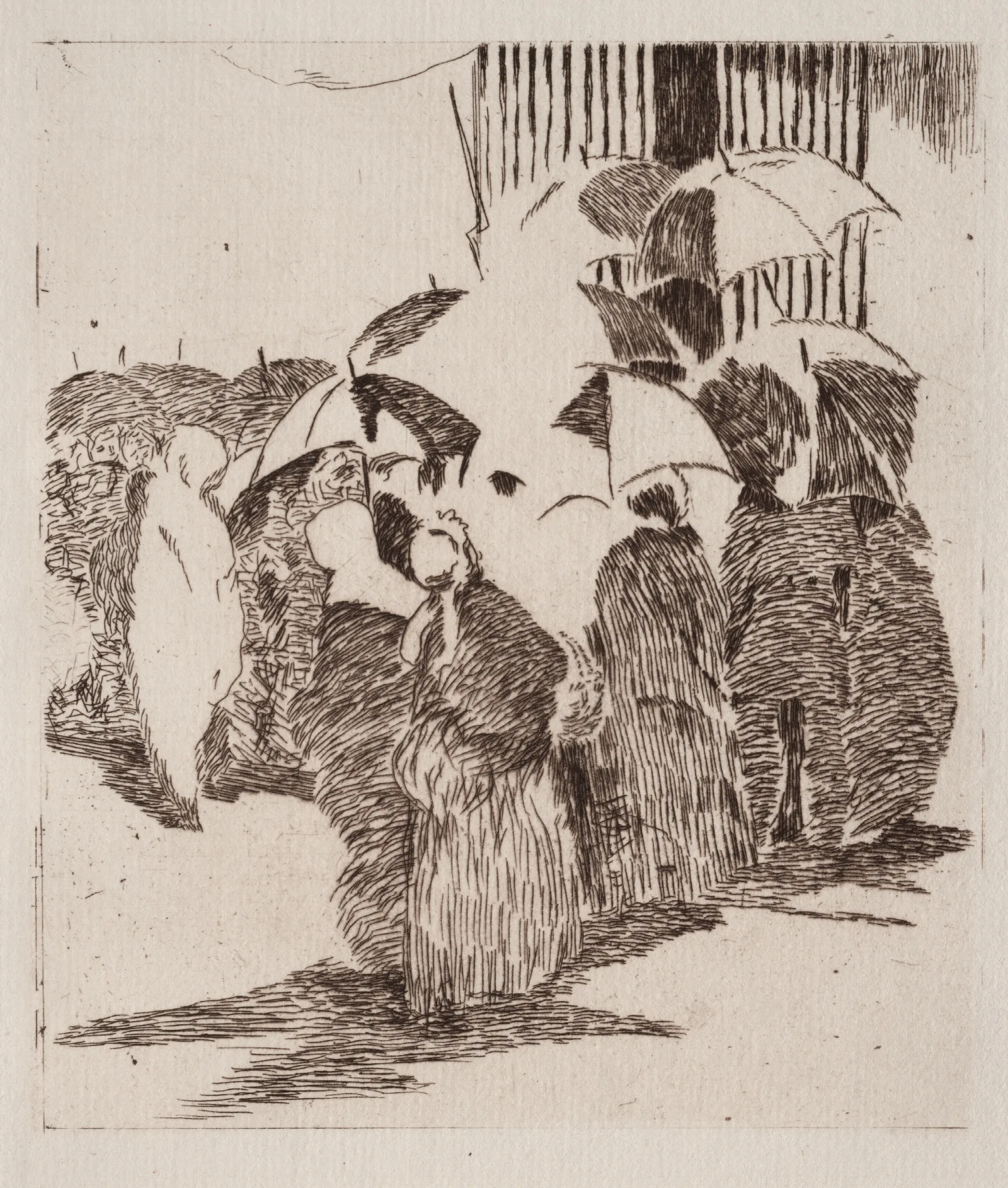 Line In Front Of The Butcher Shop 2 Wall Art by Édouard Manet - Canvas Print