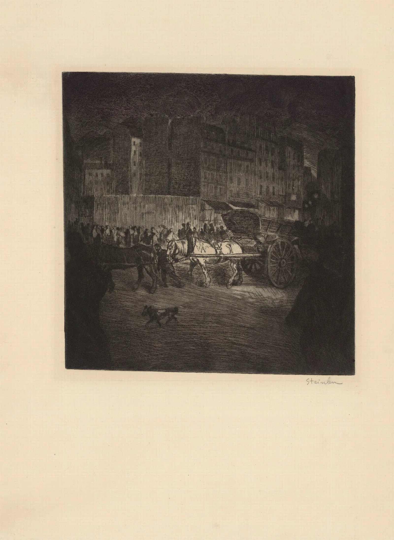 Le Tombereau 2 Wall Art by Théophile Alexandre Steinlen - Canvas Print