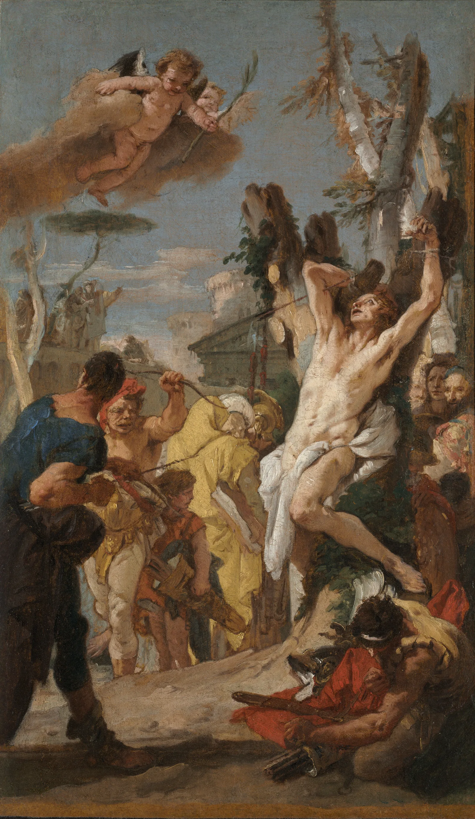 Study For The Martyrdom Of Saint Sebastian For The Augustinian Monastery At Diessen Germany Wall Art by Giovanni Battista Tiepolo - Canvas Print