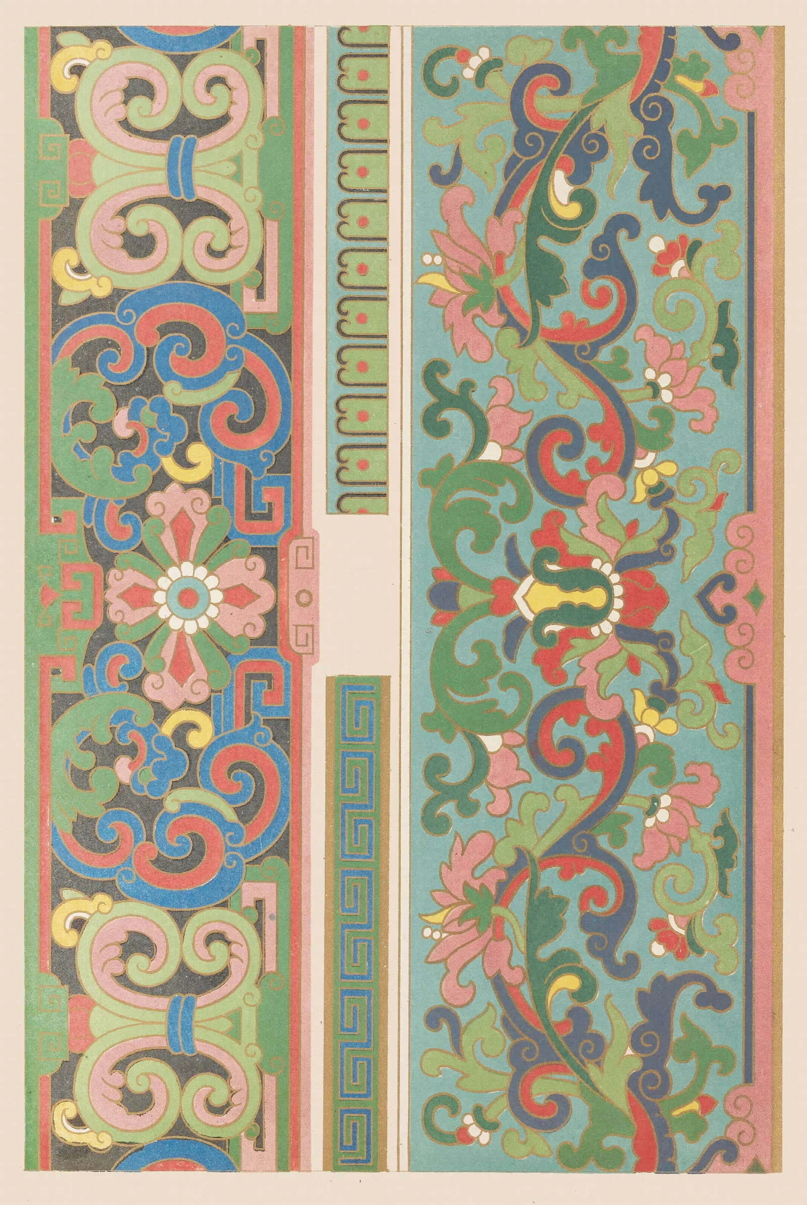 Examples Of Chinese Ornament Pl 06 Wall Art by Owen Jones - Canvas Print