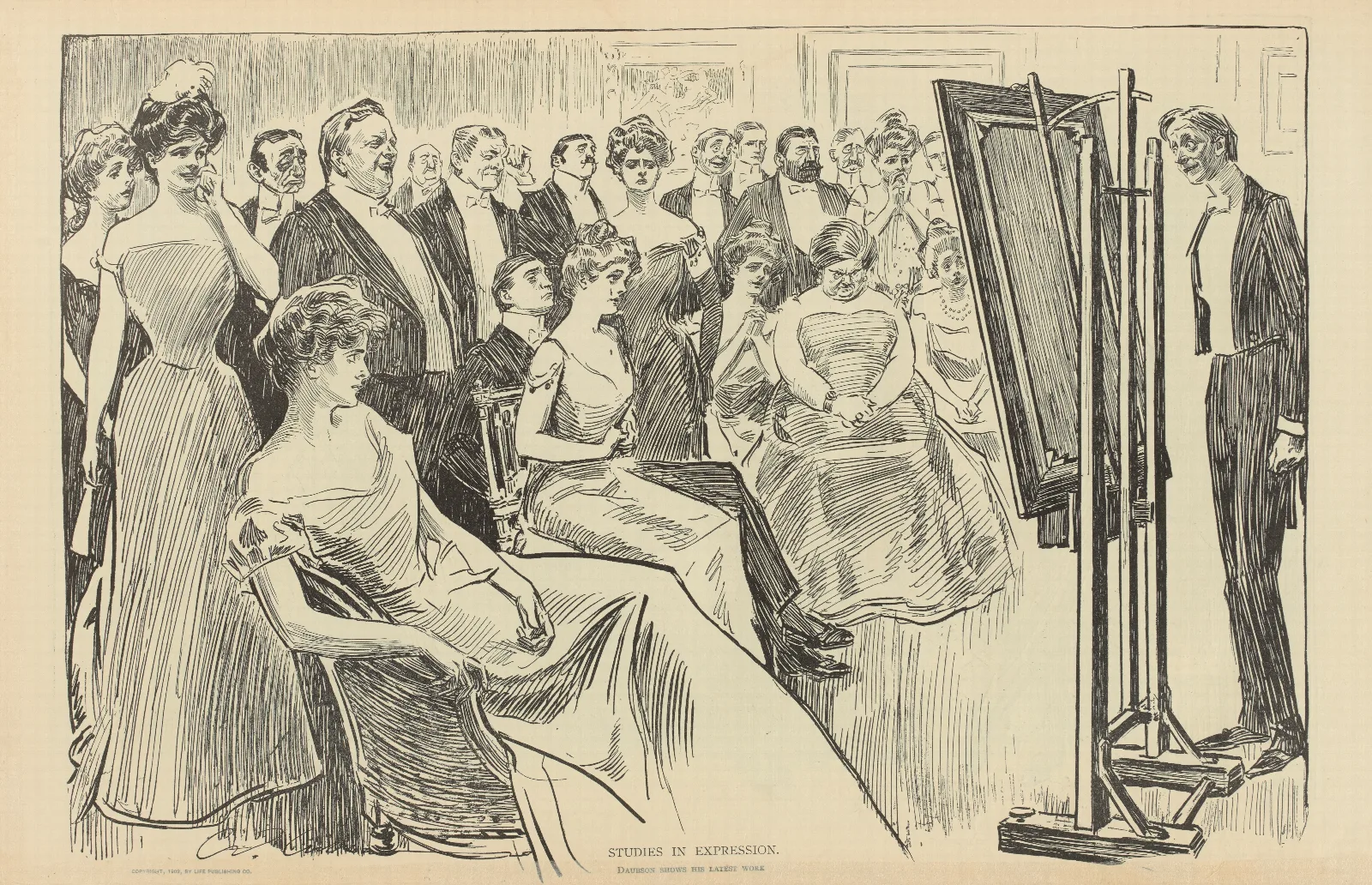 Studies In Expression Daubson Shows His Latest Work Wall Art by Charles Dana Gibson - Canvas Print