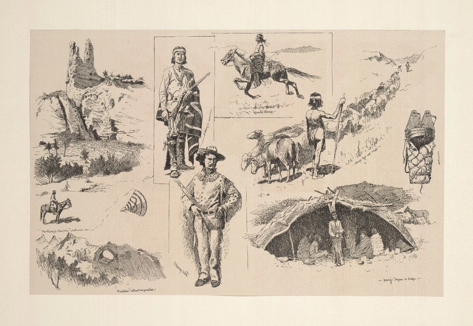 The Navajo Indians Wall Art by Frederic Remington - Canvas Print