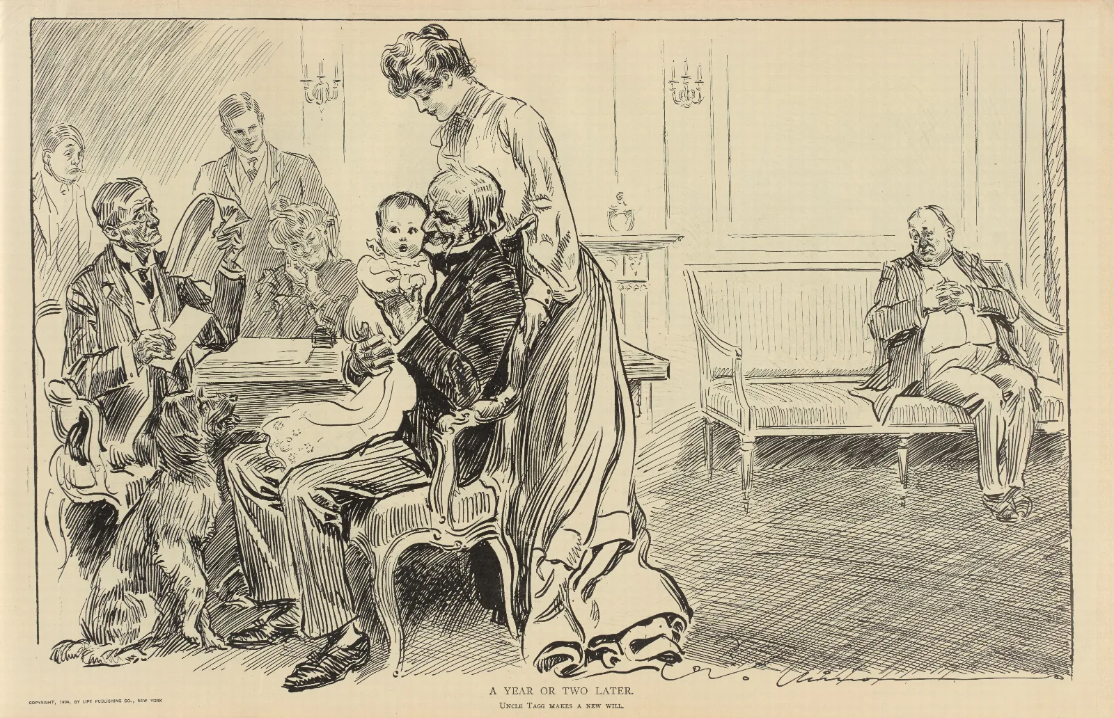 A Year Or Two Later Wall Art by Charles Dana Gibson - Canvas Print
