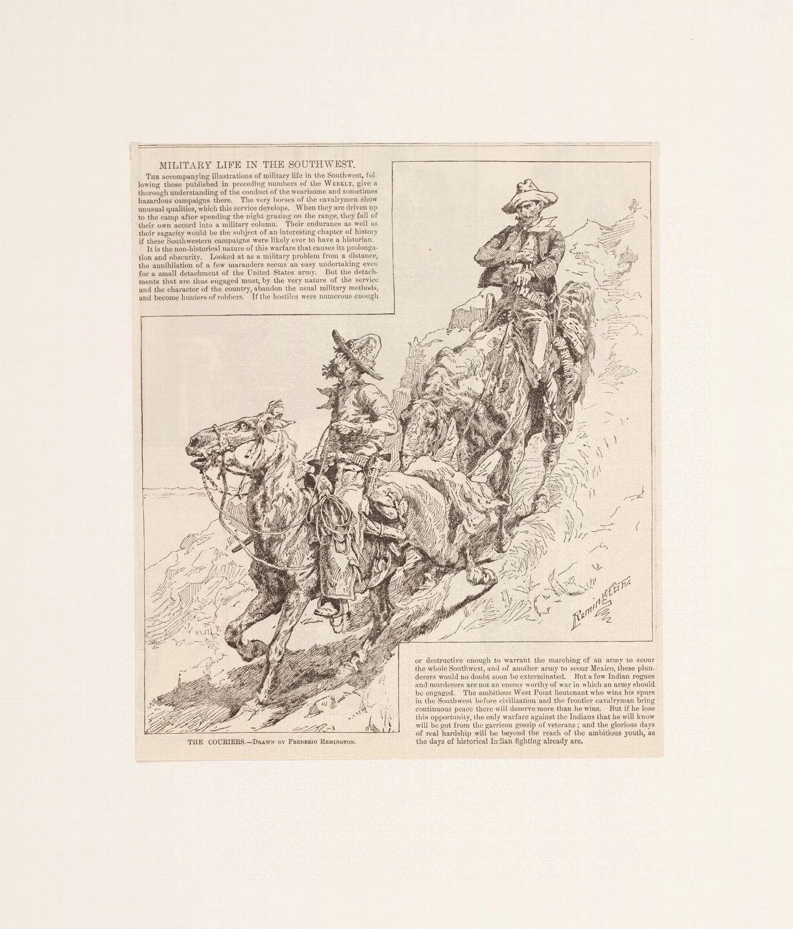 The Couriers 2 Wall Art by Frederic Remington - Canvas Print