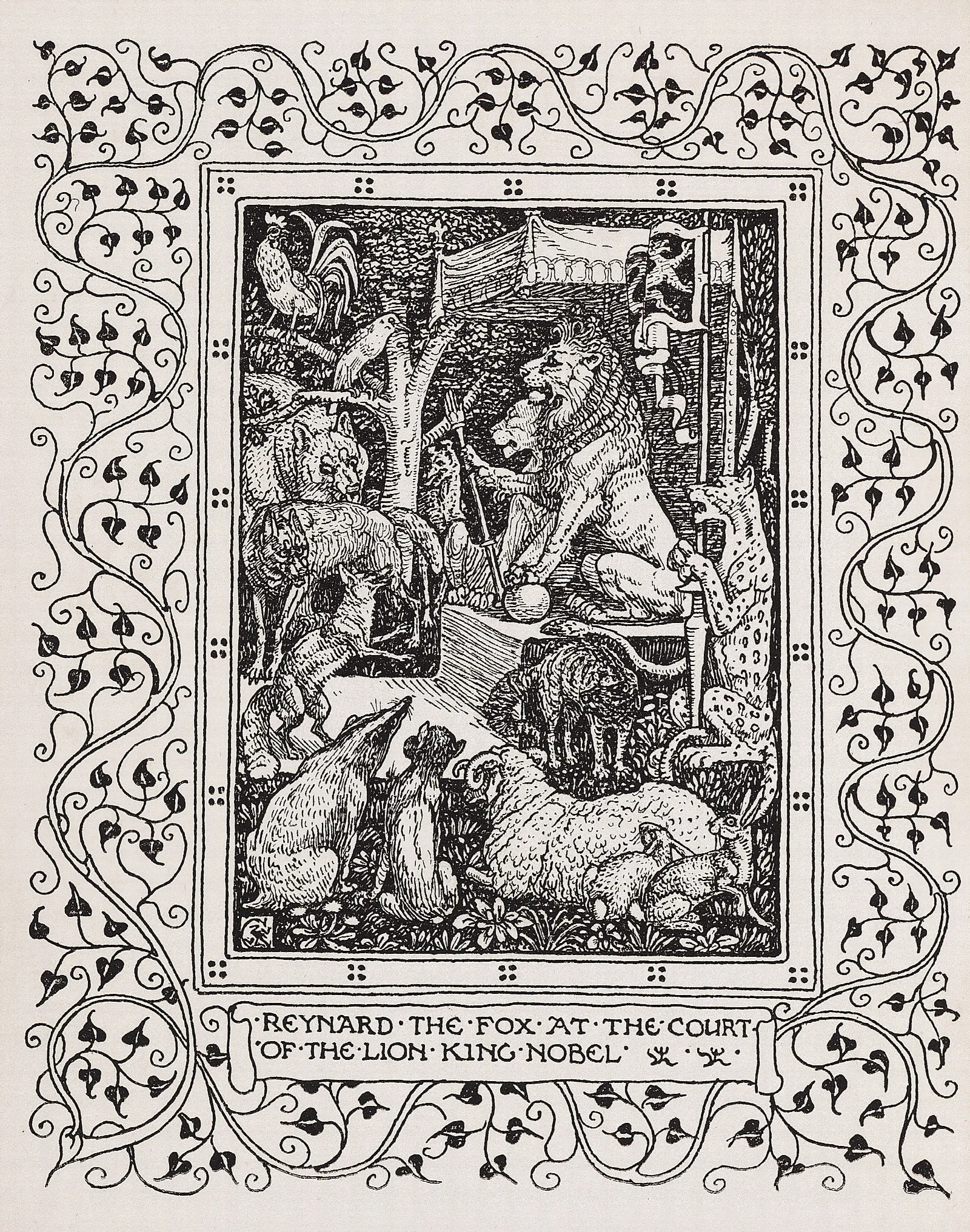 The History Of Reynard The Fox Wall Art by Walter Crane - Canvas Print