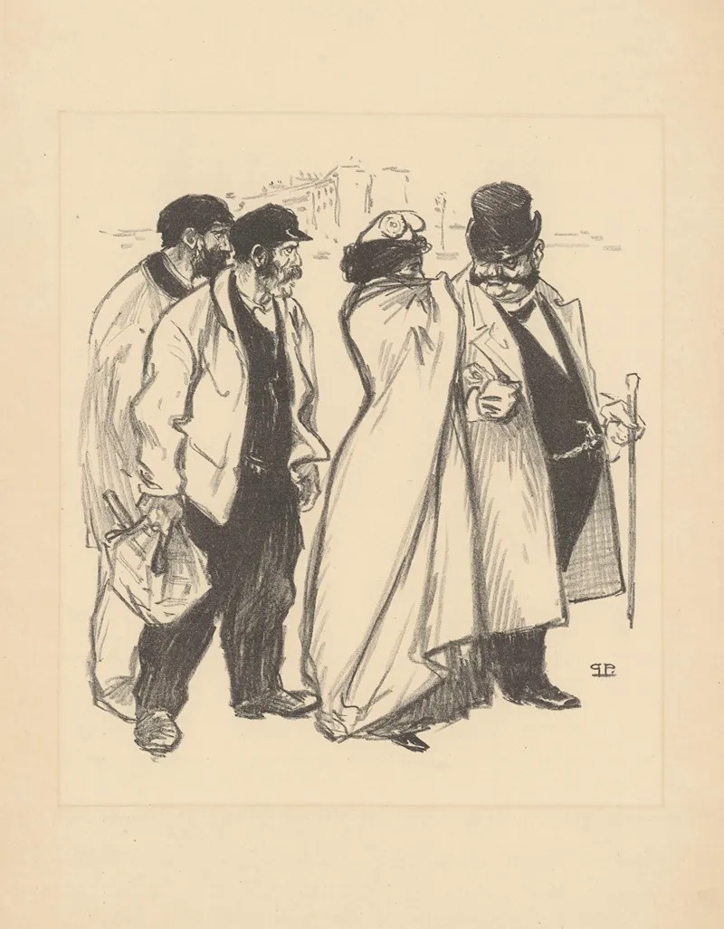 Celle Qui A Mal Tourne Wall Art by Théophile Alexandre Steinlen - Canvas Print