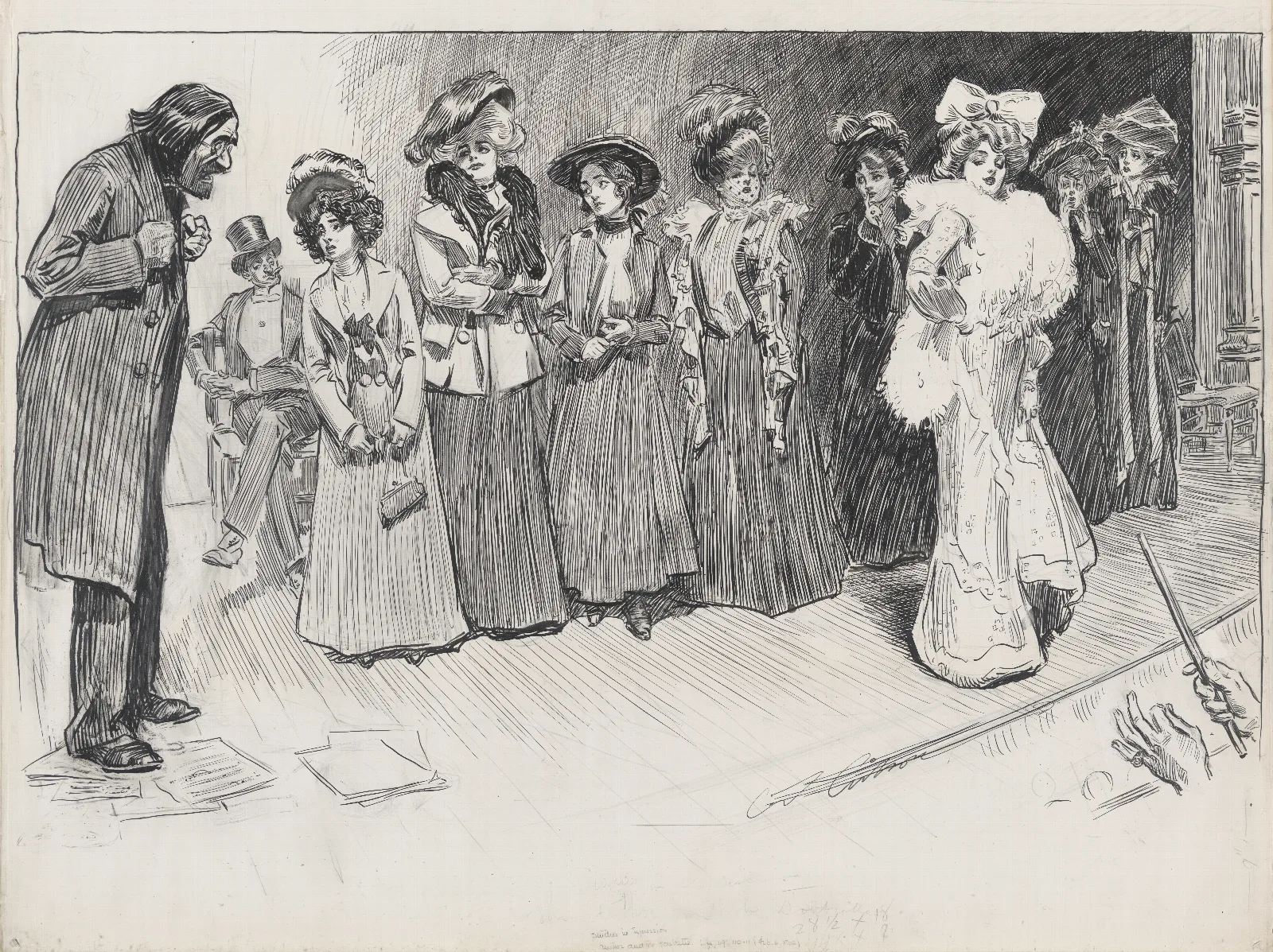 Studies In Expression The Author And The Soubrette Wall Art by Charles Dana Gibson - Canvas Print