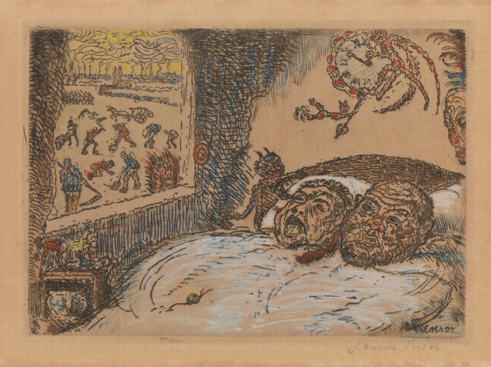 Sloth Wall Art by James Ensor - Canvas Print