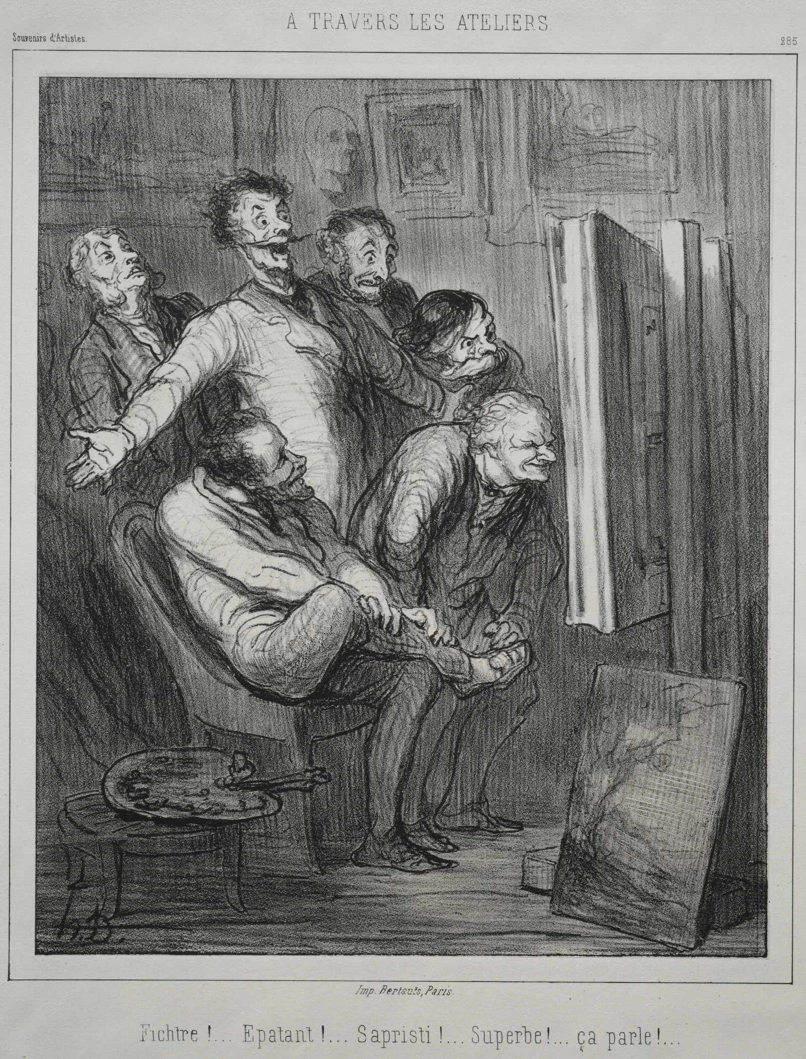 Around The Studios Wall Art by Honoré Daumier - Canvas Print