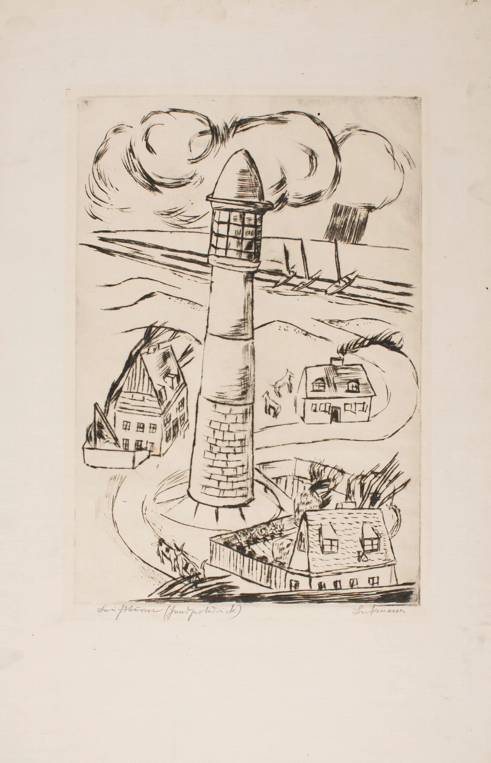 The Lighthouse 2 Wall Art by Max Beckmann - Canvas Print
