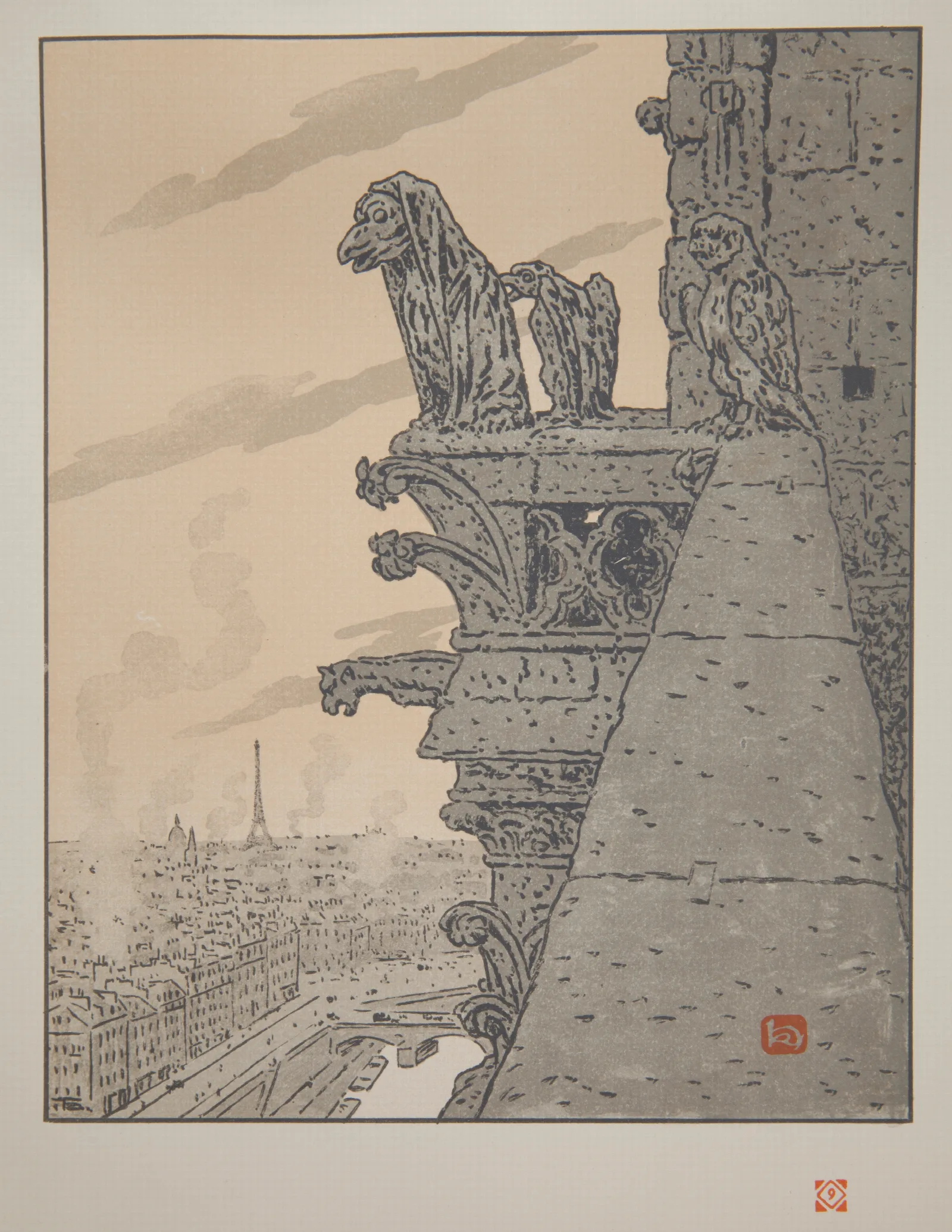 De Notre Dame Wall Art by Henri Rivière - Canvas Print