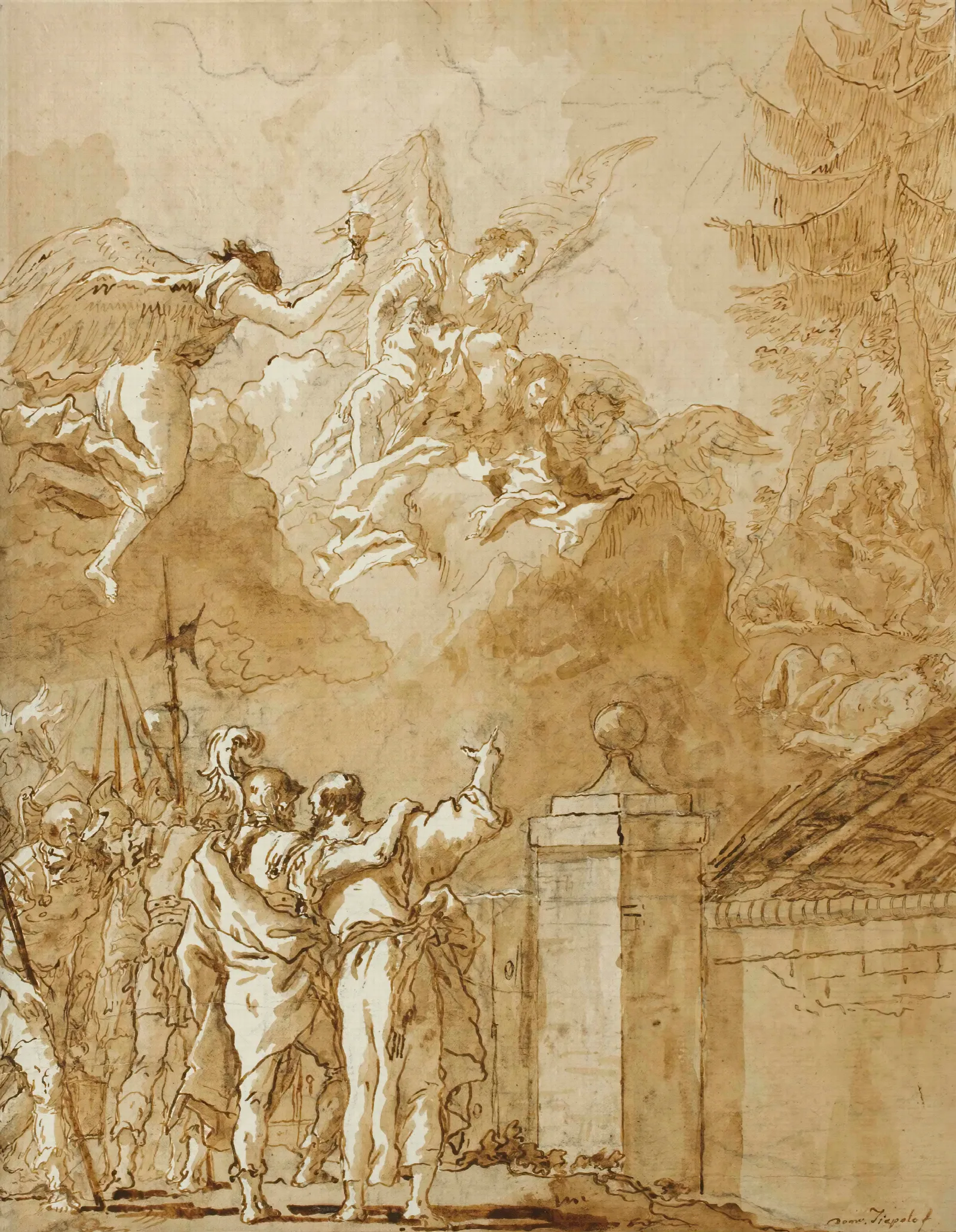 Lagonie Du Christ A Gethsemani Wall Art by Giovanni Domenico Tiepolo - Canvas Print