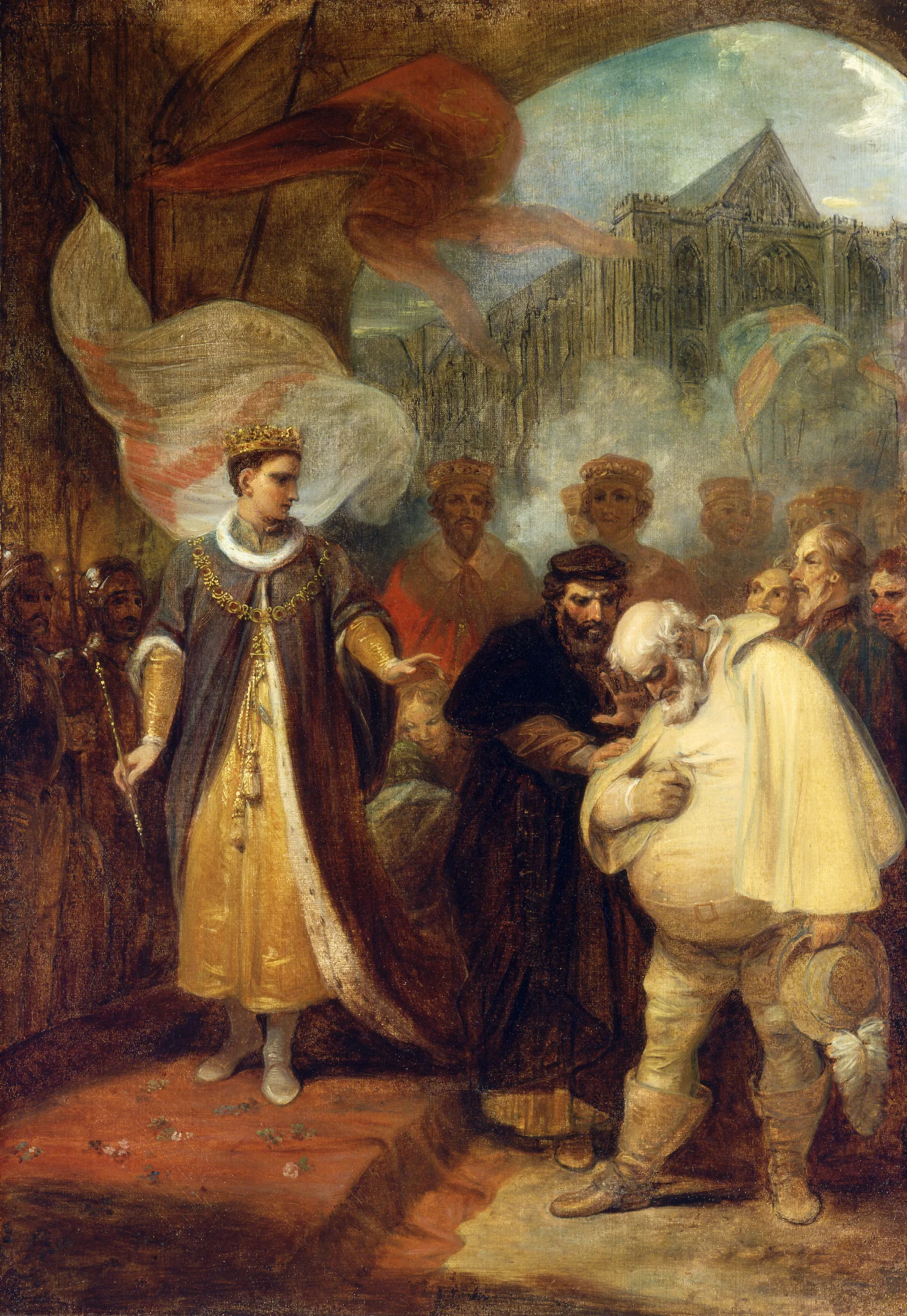 Falstaff Rebuked Wall Art by Robert Smirke - Canvas Print