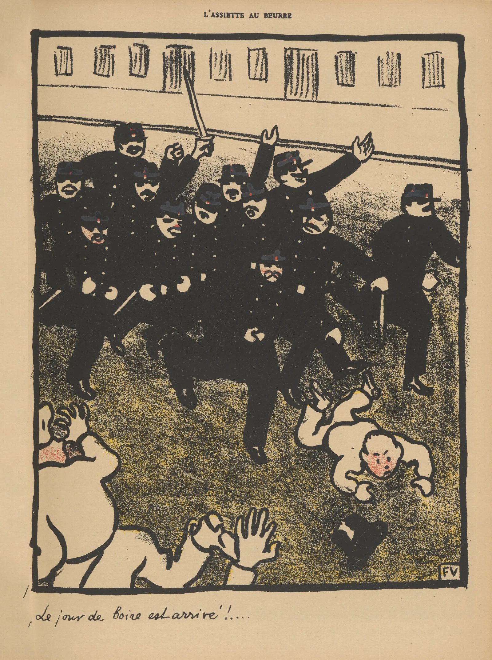 Le Jour De Boire Est Arrive Wall Art by Félix Vallotton - Canvas Print