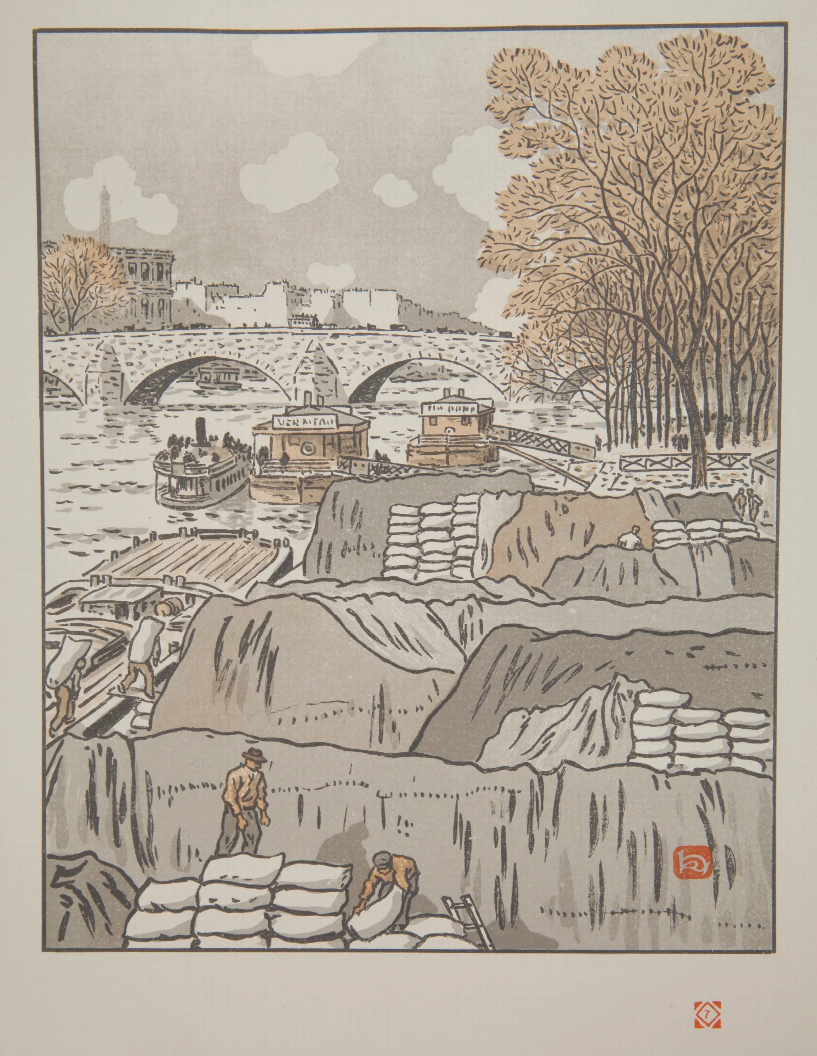 Du Pont Des Saints Peres Wall Art by Henri Rivière - Canvas Print