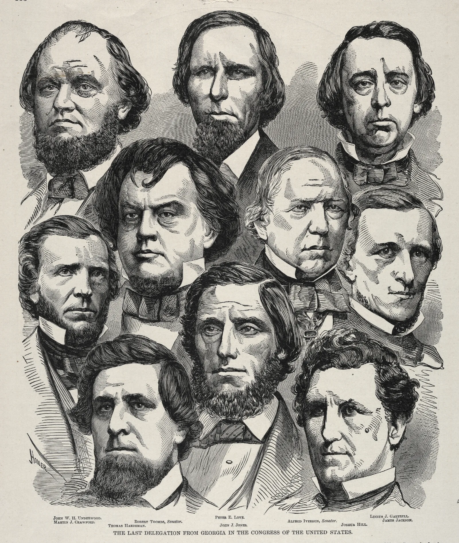 The Last Delegation From Georgia In The Congress Of The United States Wall Art by Winslow Homer - Canvas Print