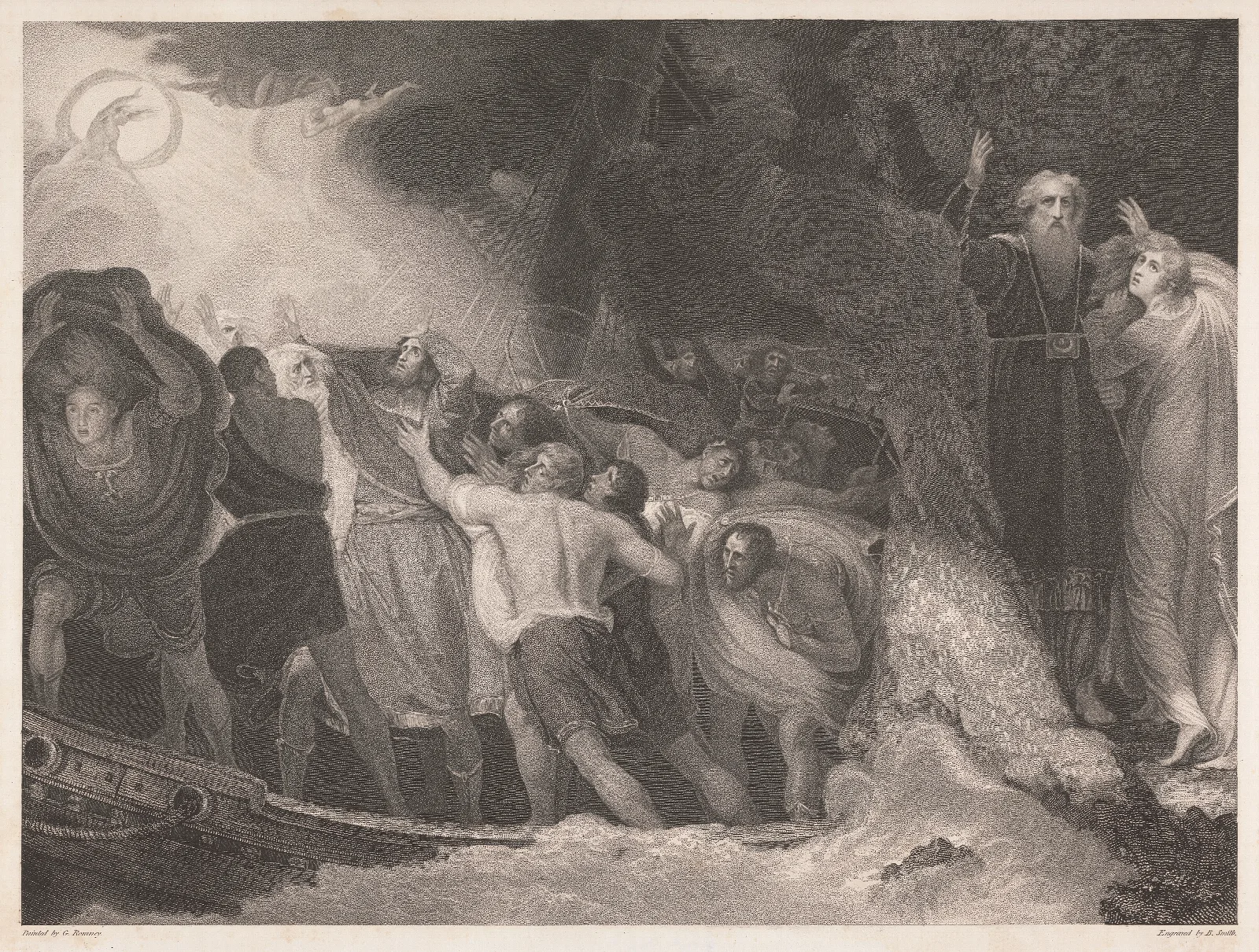 Tempest Act I Scene I Wall Art by George Romney - Canvas Print