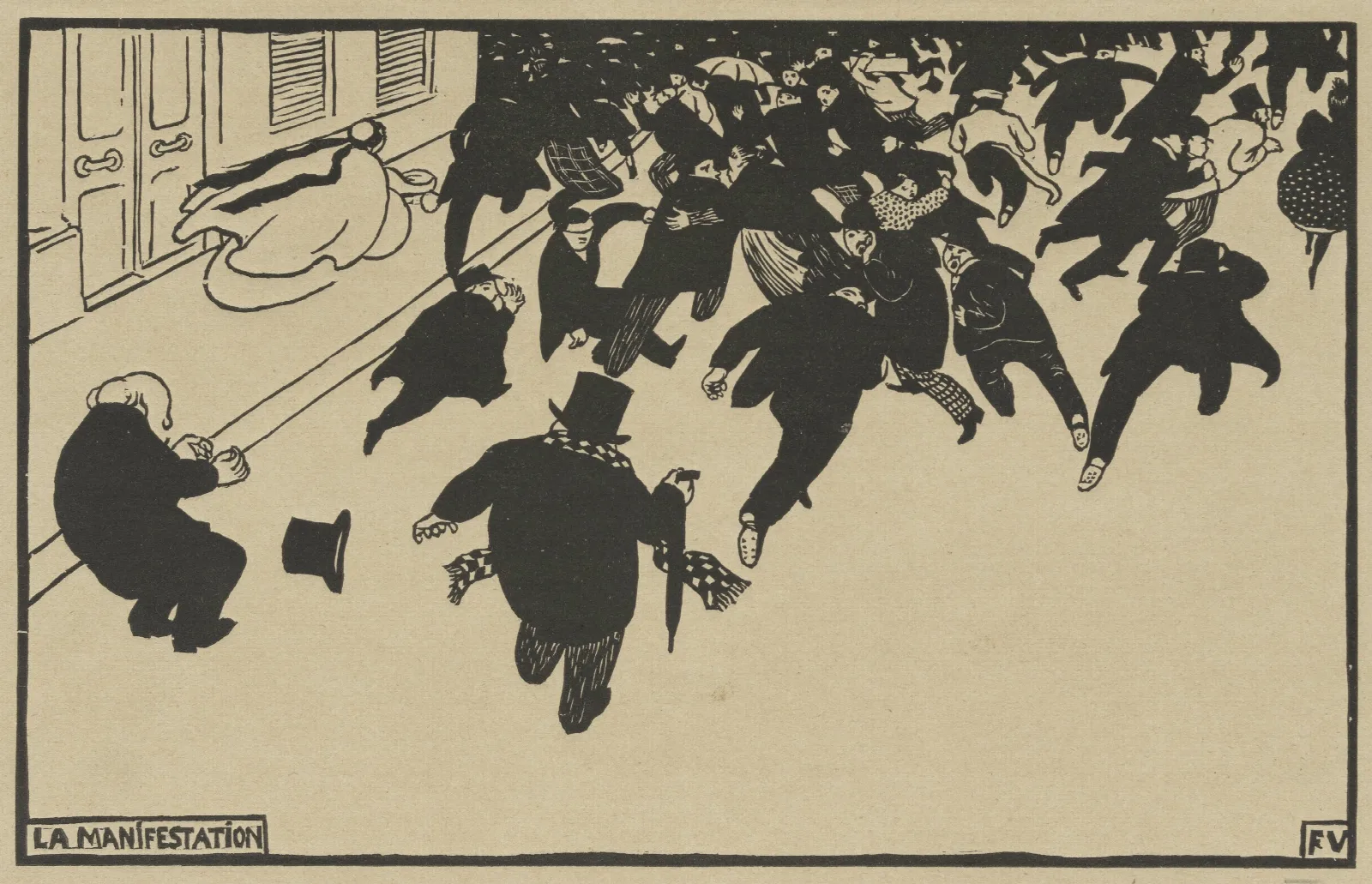 La Manifestation Wall Art by Félix Vallotton - Canvas Print