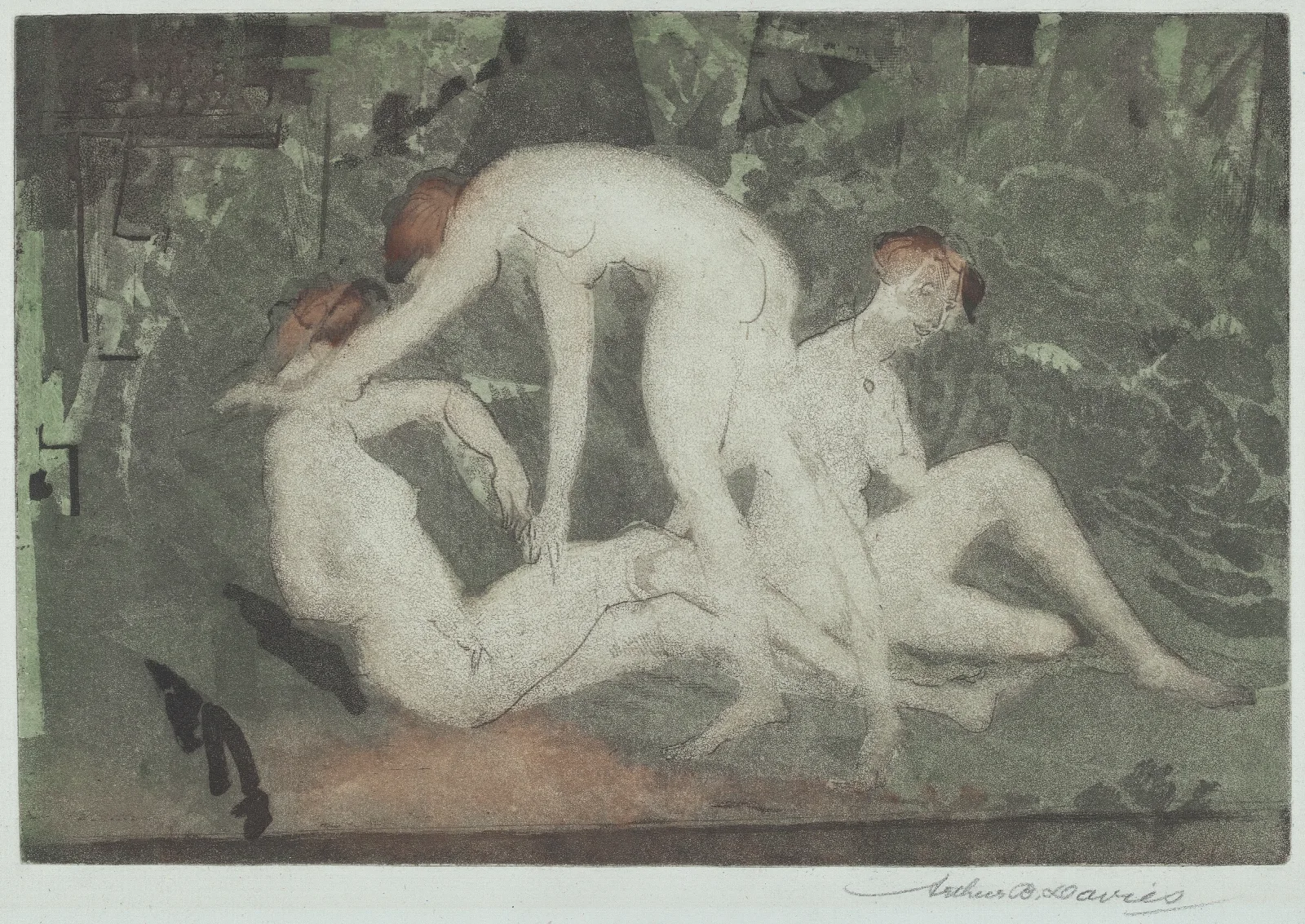 Against Green Wall Art by Arthur Bowen Davies - Canvas Print