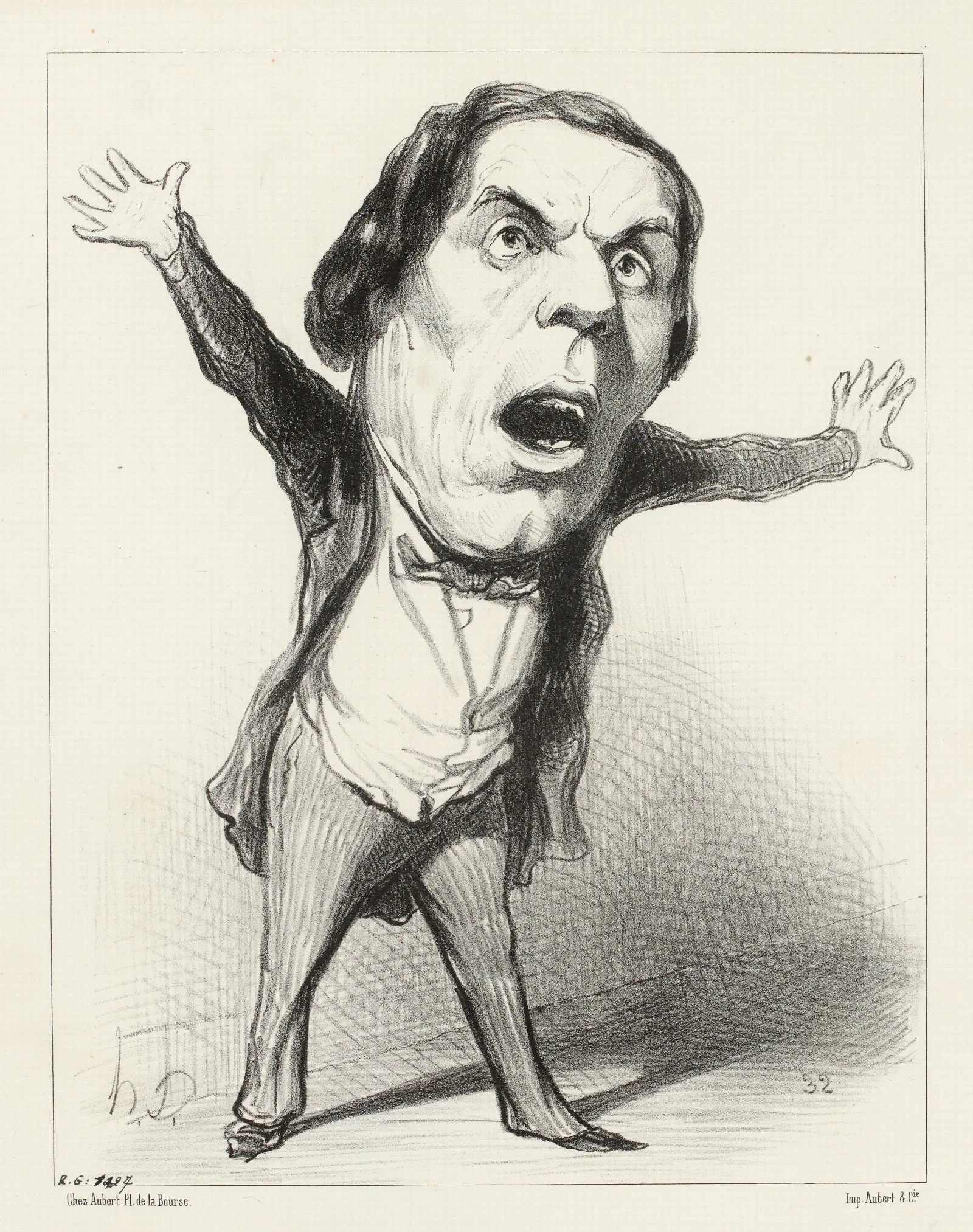 Denjoy Wall Art by Honoré Daumier - Canvas Print
