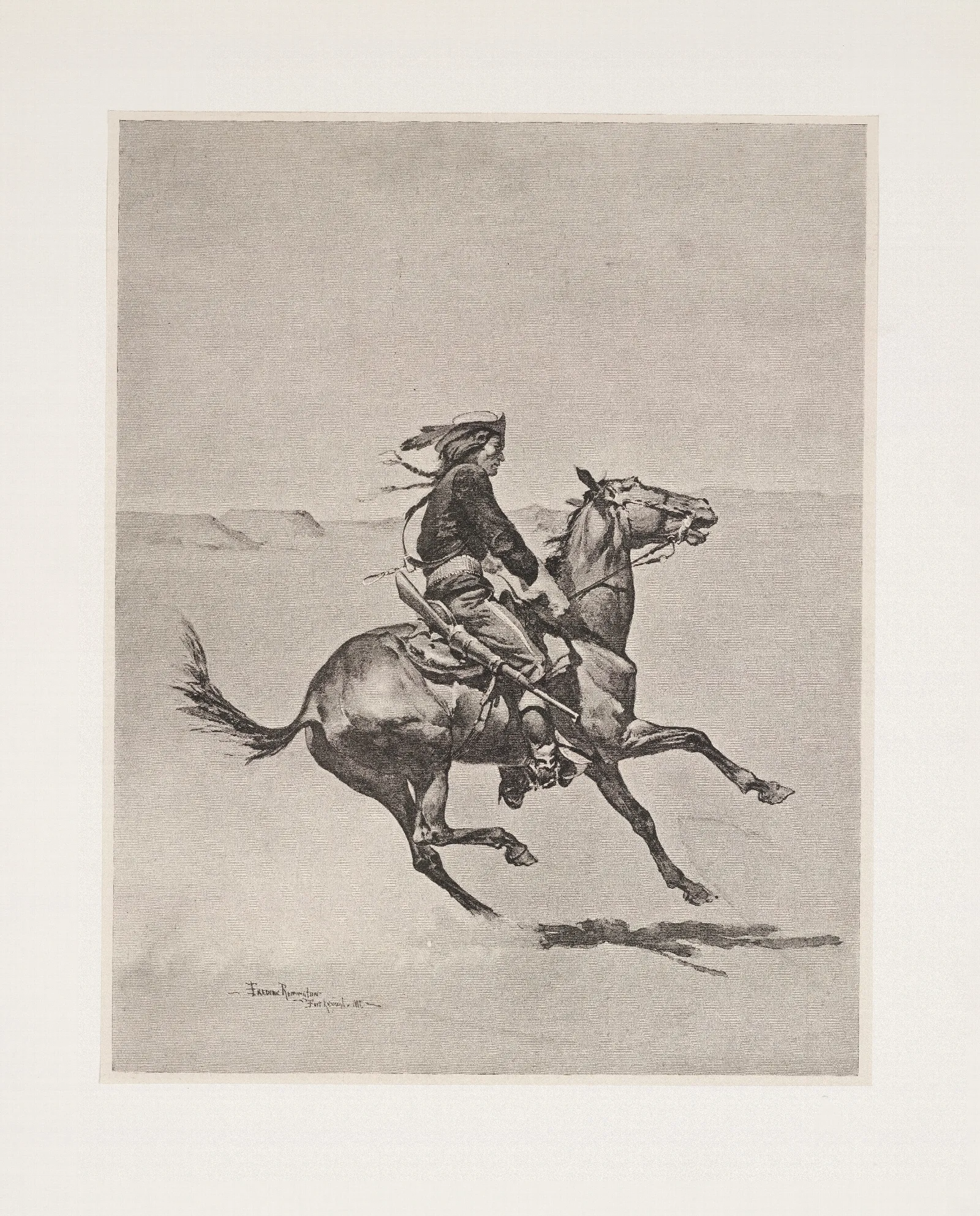 One Of The Fort Keogh Cheyenne Scout Corps Commanded By Lieutenant Casey Wall Art by Frederic Remington - Canvas Print
