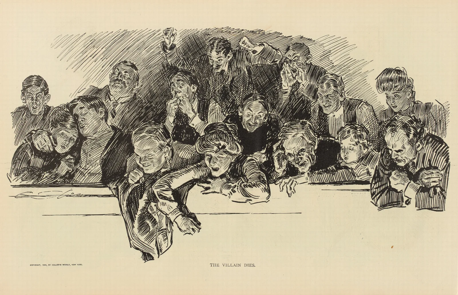 The Villain Dies Wall Art by Charles Dana Gibson - Canvas Print