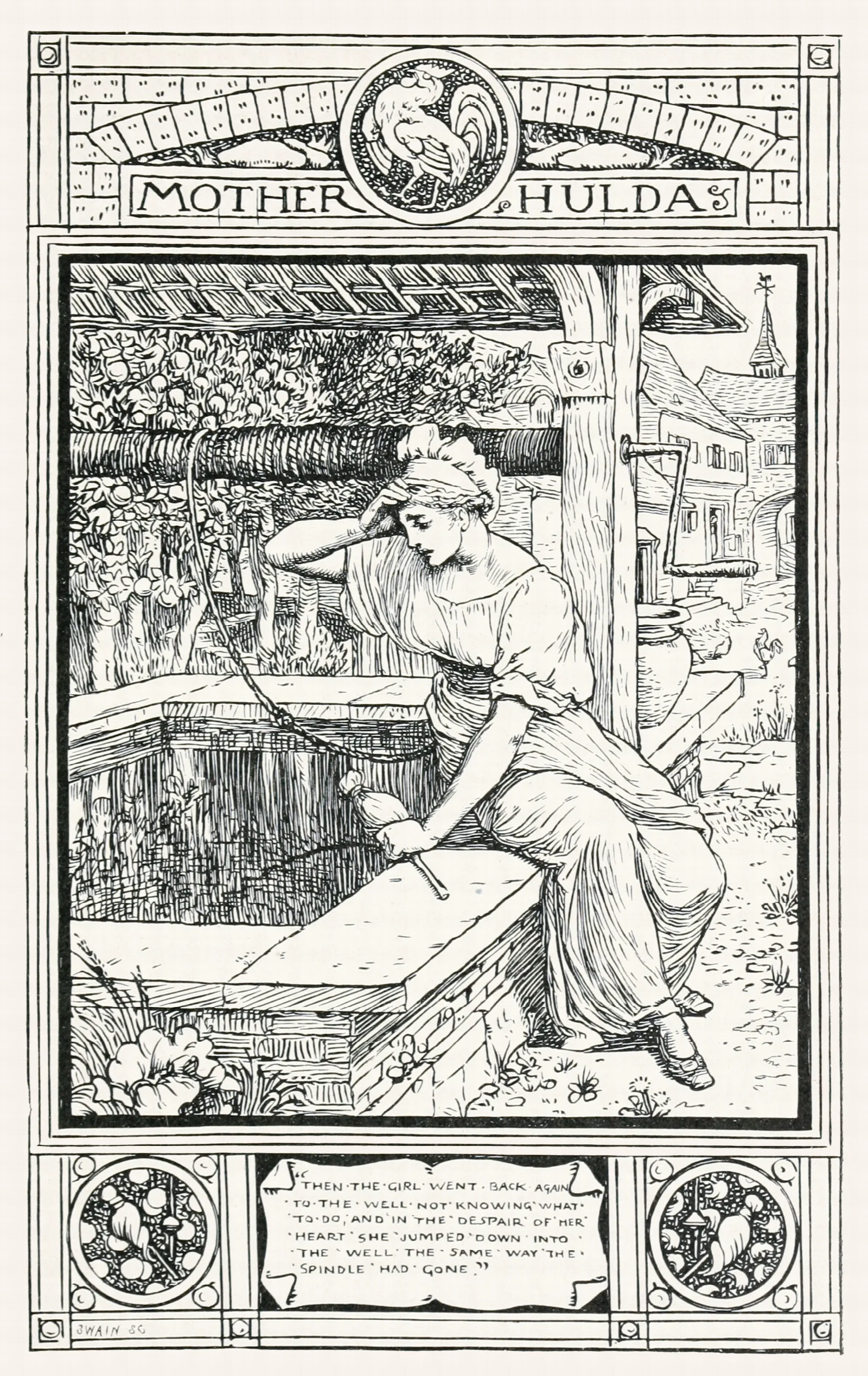 Mother Hulda Wall Art by Walter Crane - Canvas Print
