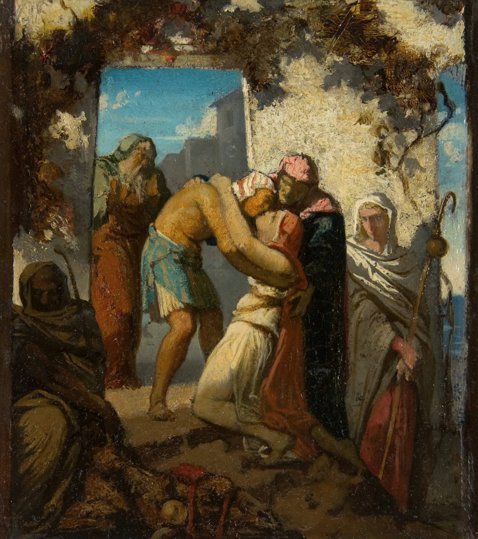 A Scene From The Story Of Tobit Wall Art by Henri Lehmann - Canvas Print