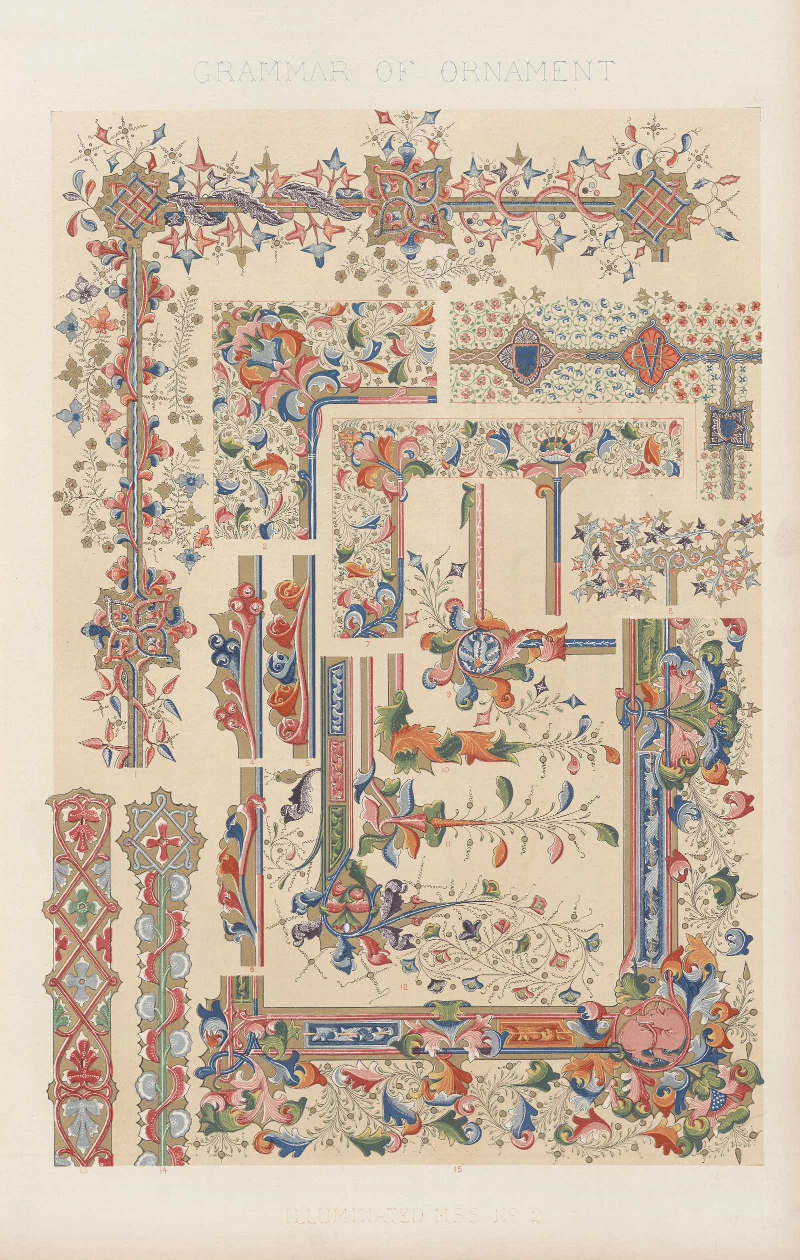 Illuminated Manuscripts No 2 2 Wall Art by Owen Jones - Canvas Print