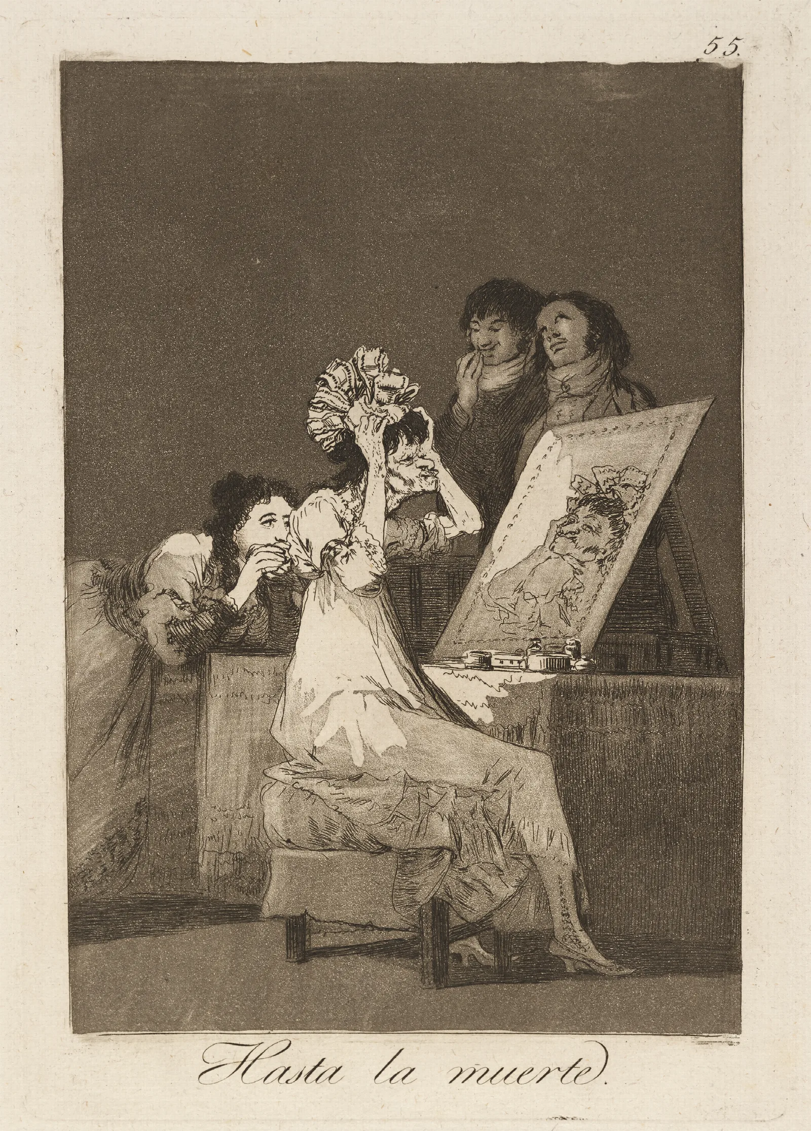 Hasta La Muerte Until Death Wall Art by Francisco de Goya - Canvas Print