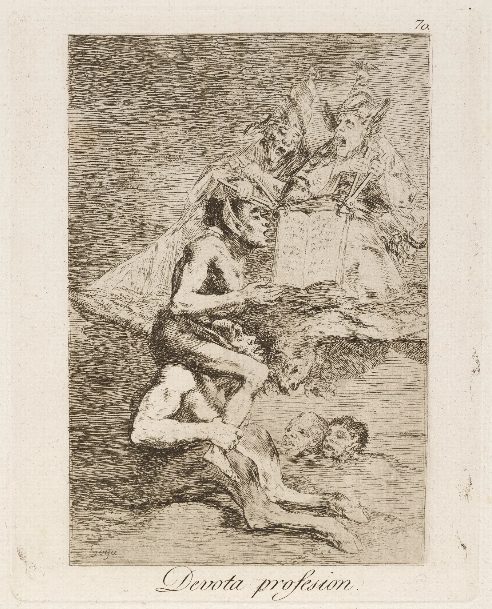 Devota Profesion Devout Profession Wall Art by Francisco de Goya - Canvas Print