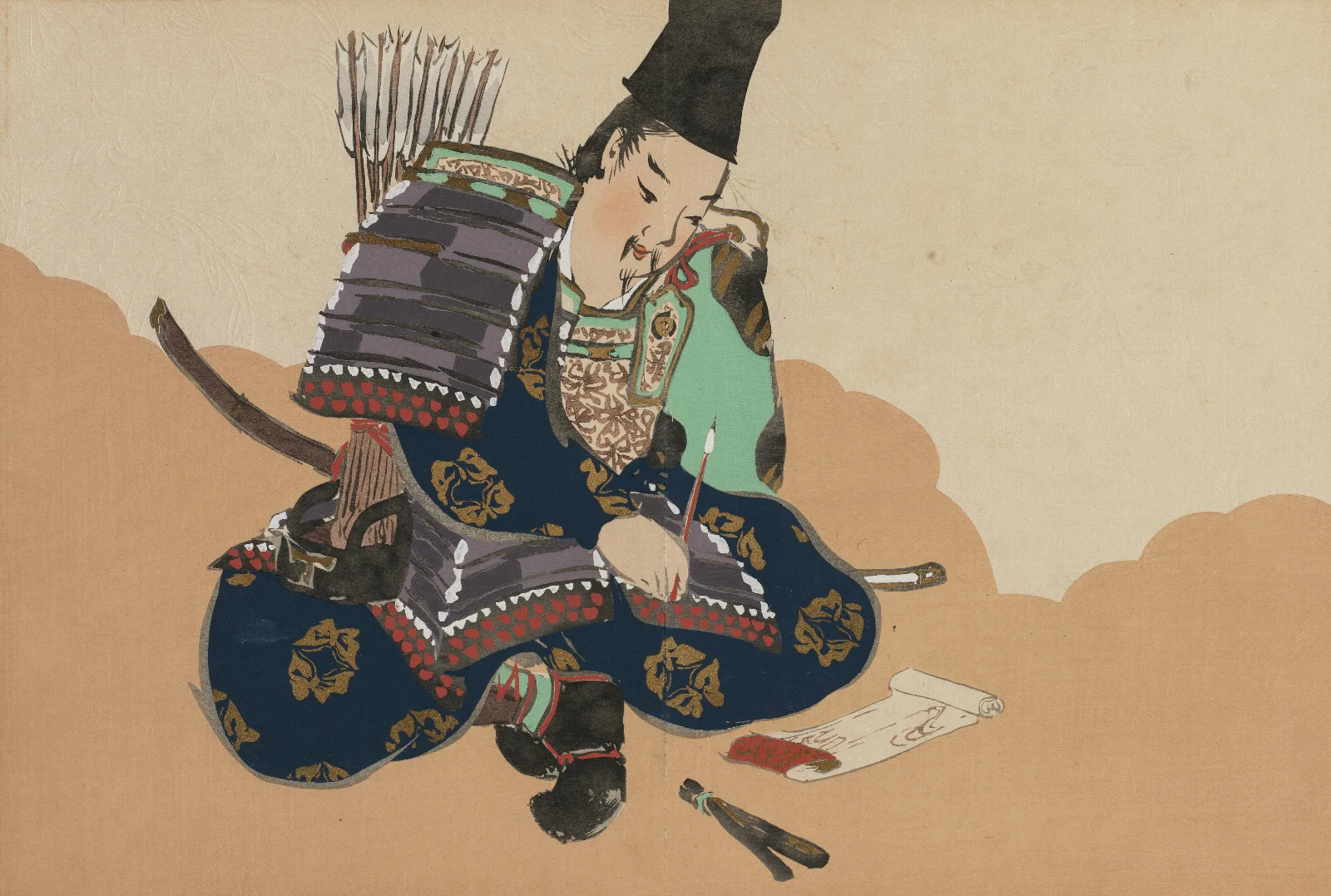 Taira No Tadanori Tadanori Wall Art by Kamisaka Sekka - Canvas Print