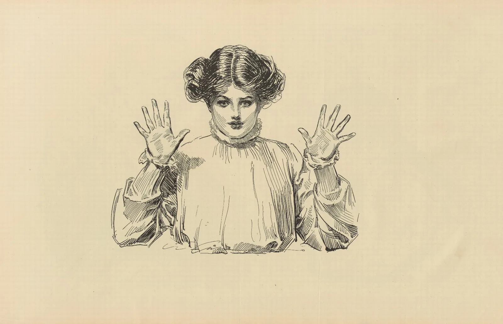 Illustration 309 by Charles Dana Gibson Wall Art by Charles Dana Gibson - Canvas Print