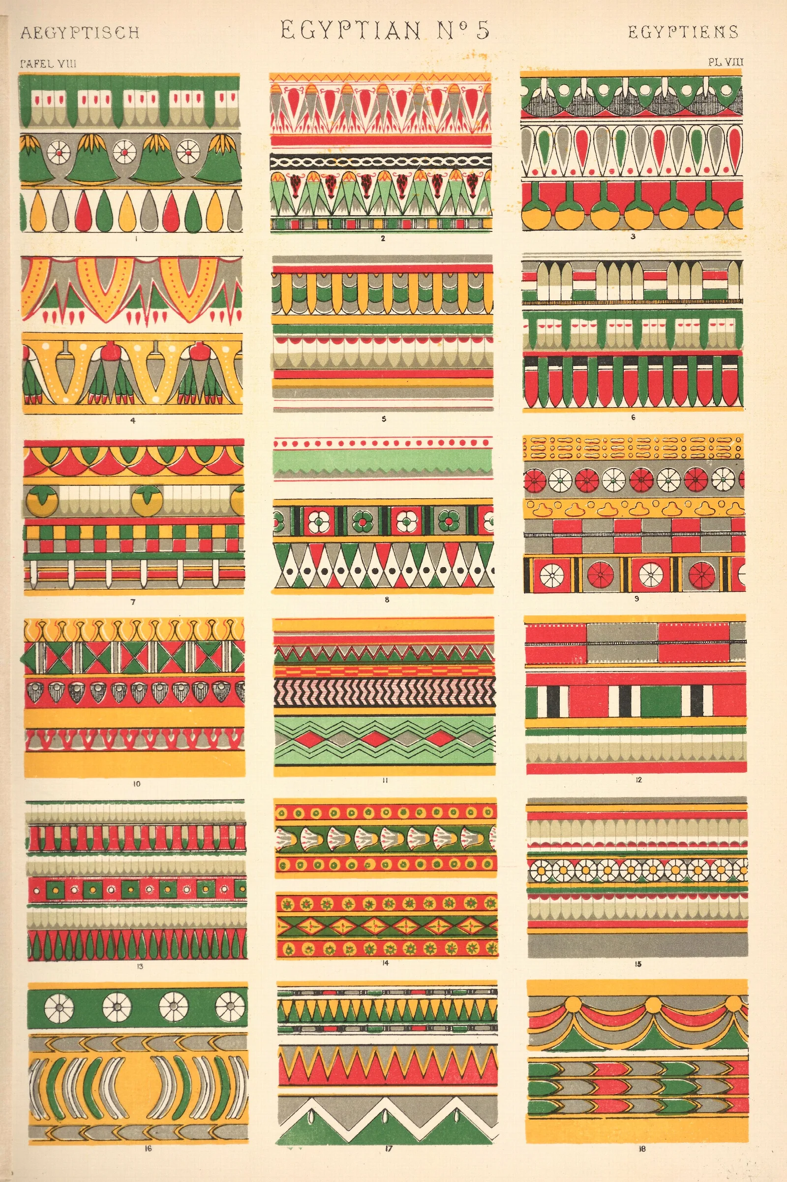 Egyptian No 5 3 Wall Art by Owen Jones - Canvas Print