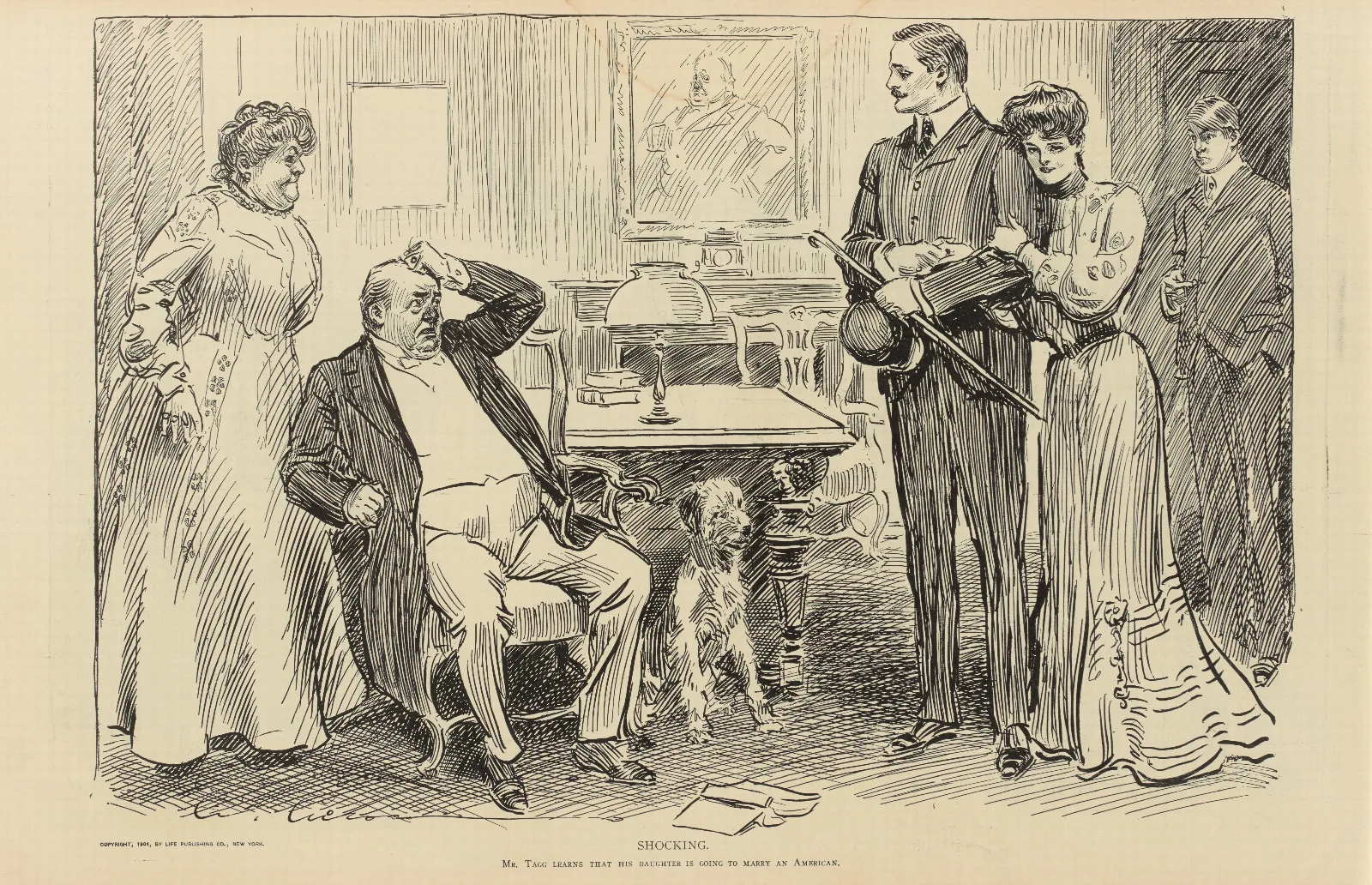 Shocking Wall Art by Charles Dana Gibson - Canvas Print