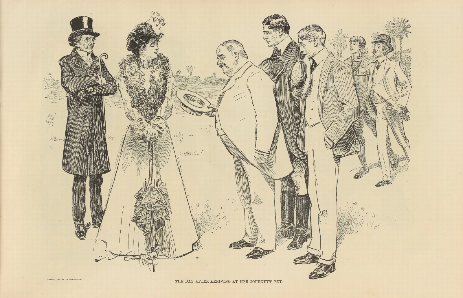 The Day After Arriving At The Journeys End Wall Art by Charles Dana Gibson - Canvas Print