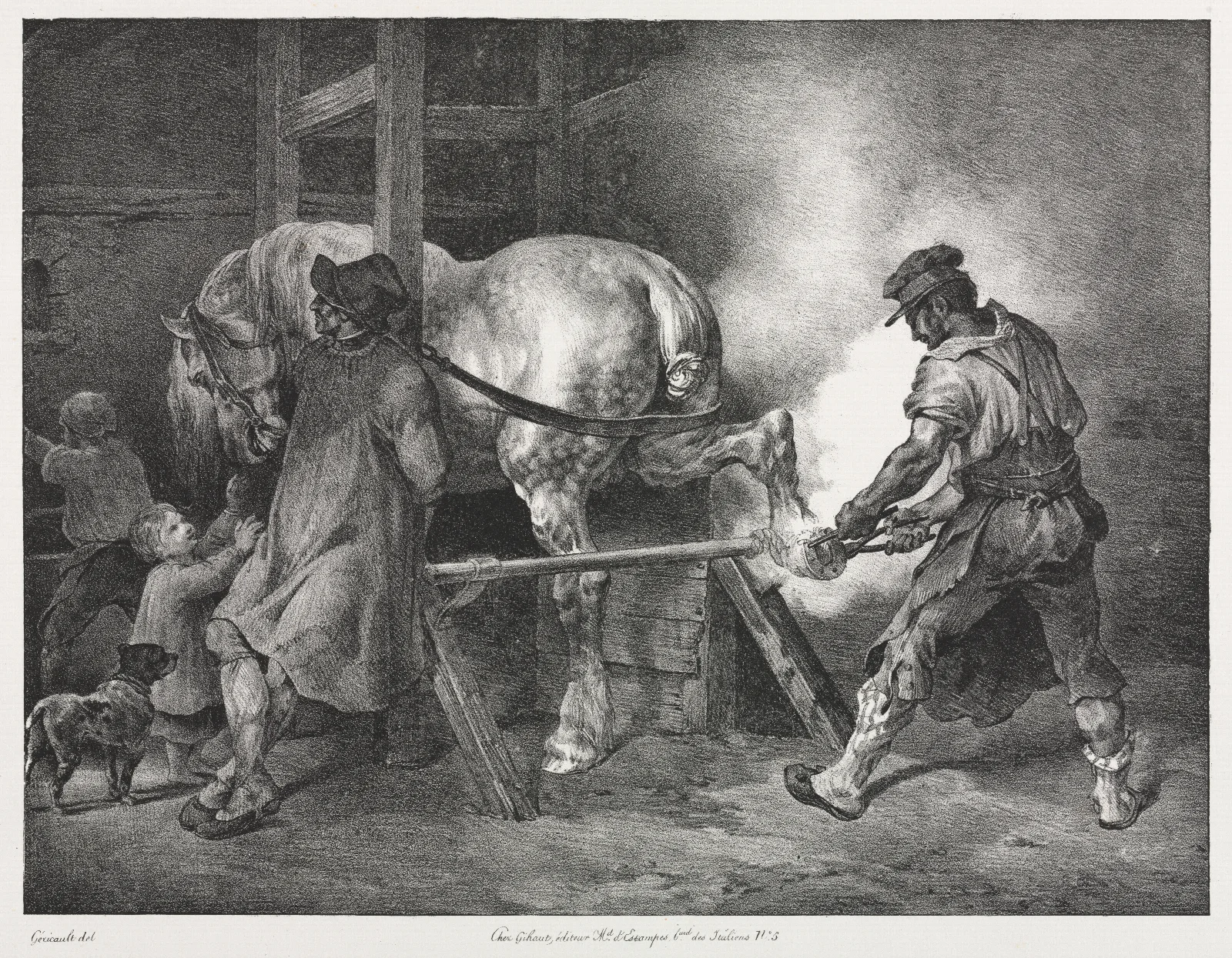 The Flemish Blacksmith Wall Art by Théodore Géricault - Canvas Print