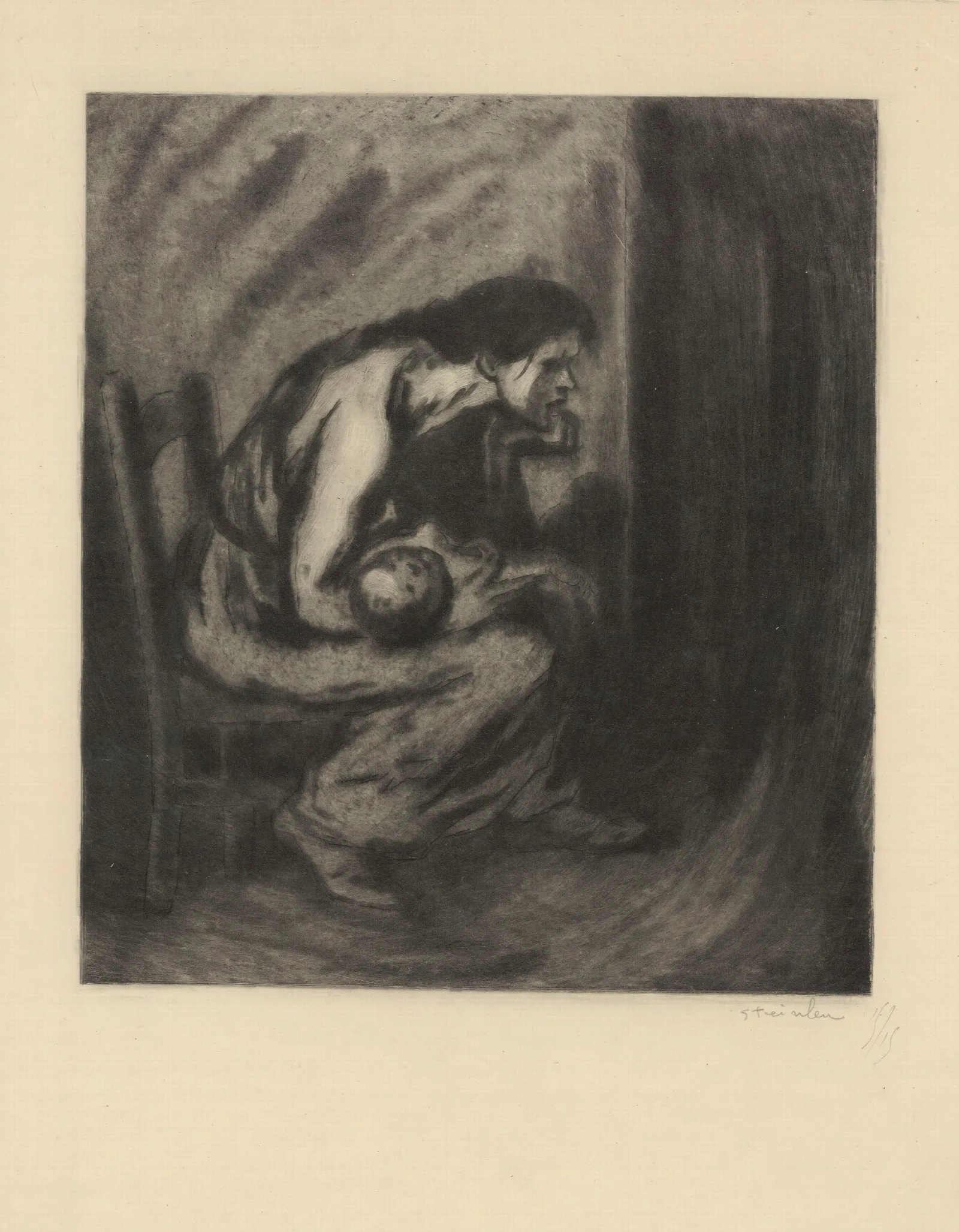 Lenfant Malade Wall Art by Théophile Alexandre Steinlen - Canvas Print