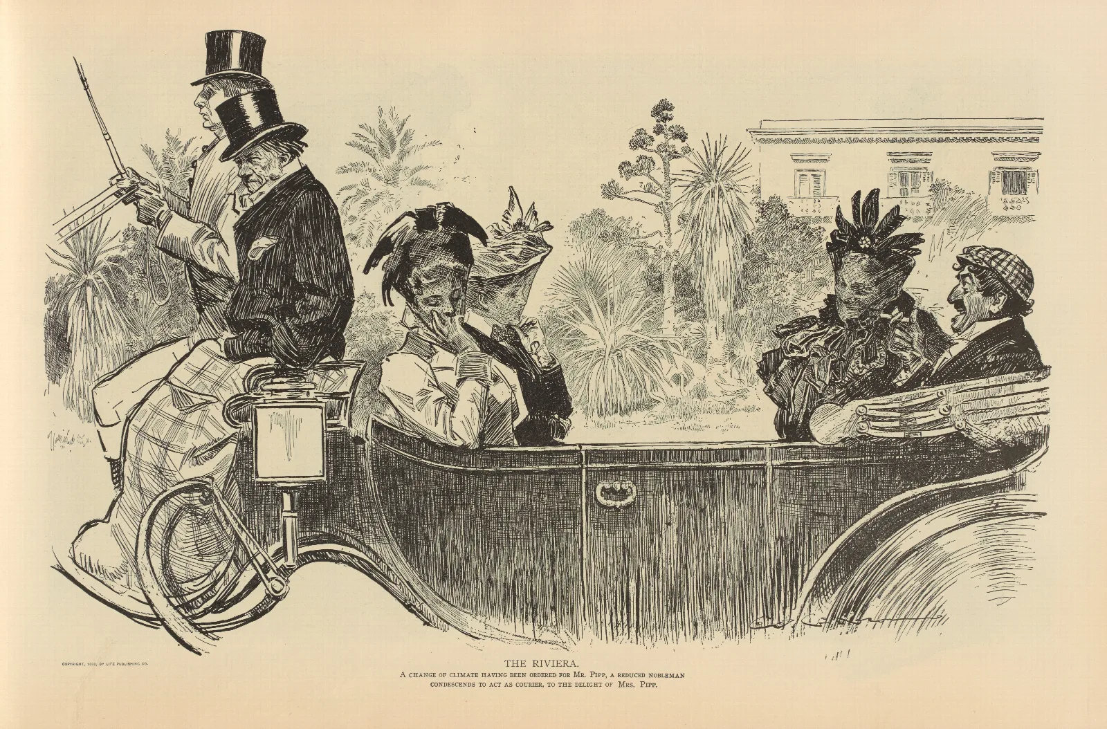 The Riviera Wall Art by Charles Dana Gibson - Canvas Print