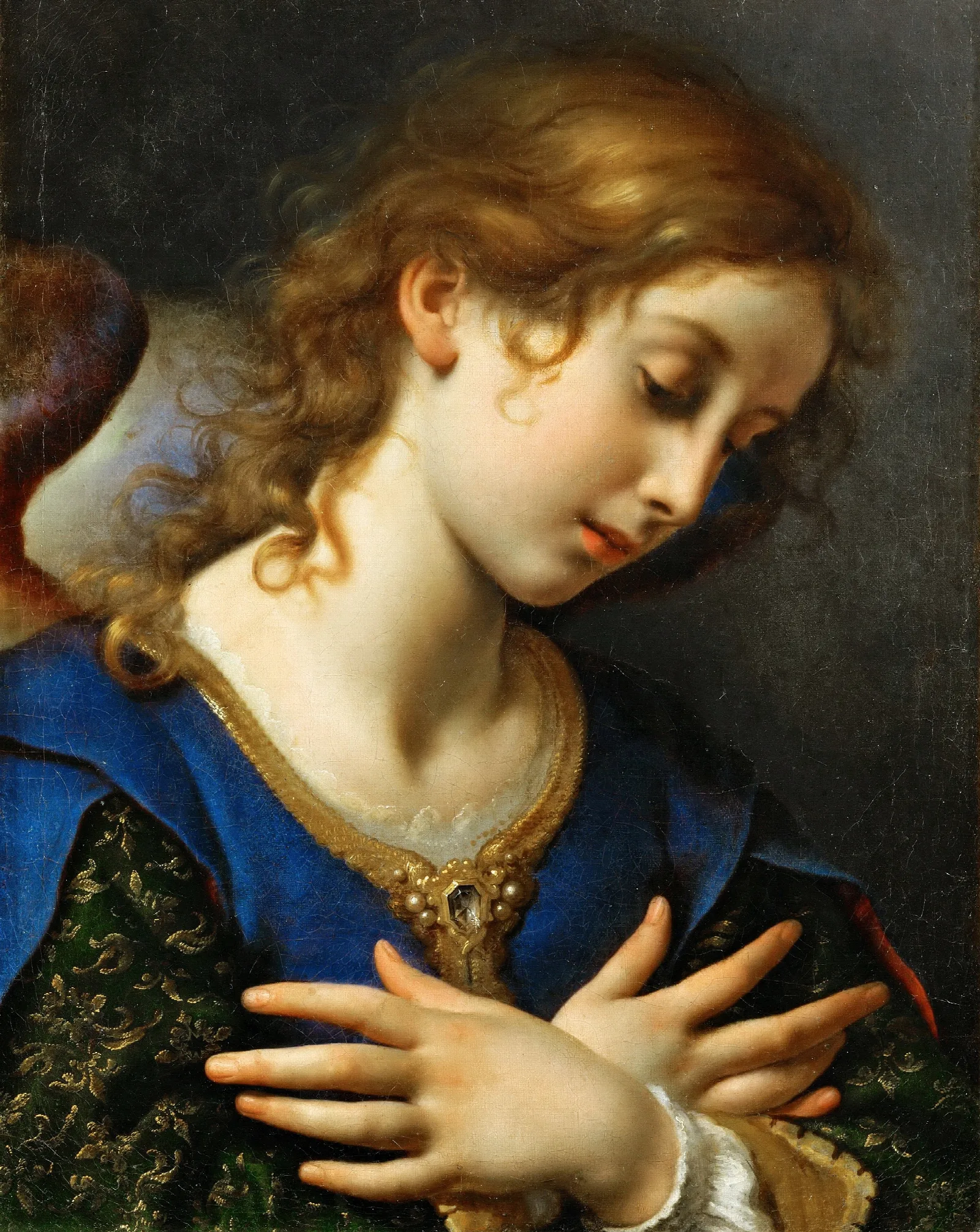 The Angel Of The Annunciation Wall Art by Carlo Dolci - Canvas Print